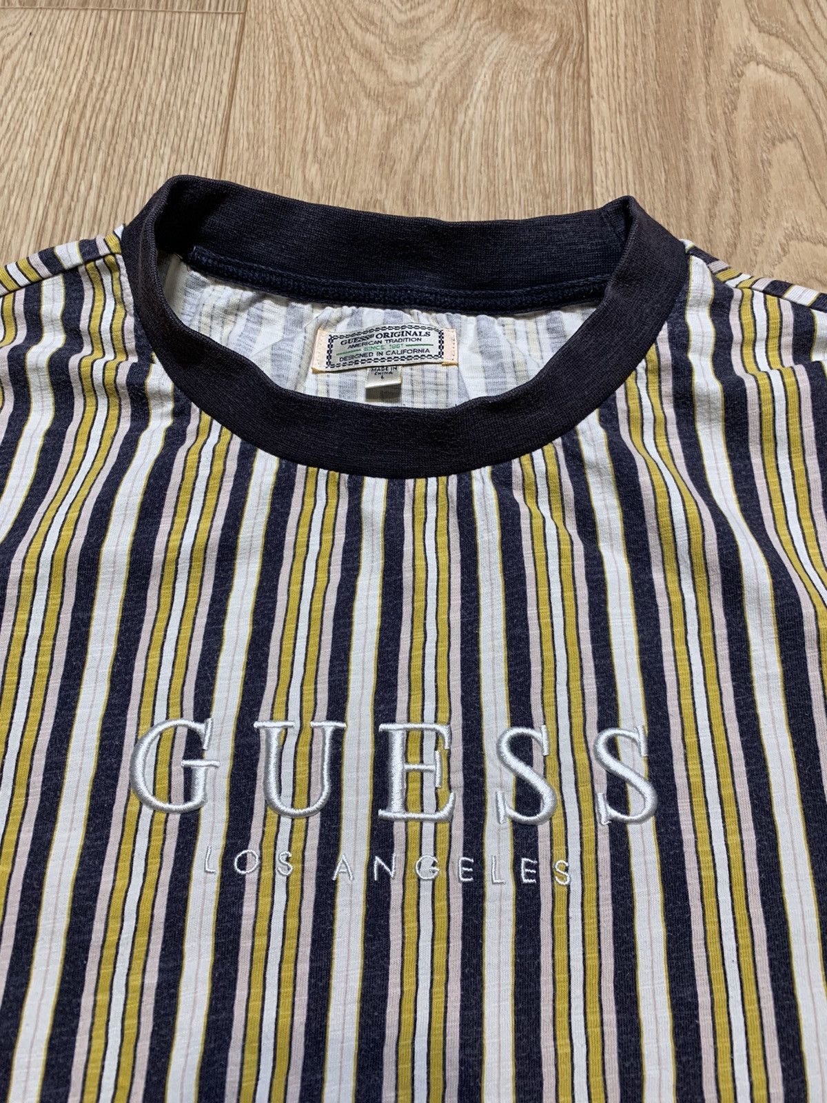 Guess Vintage Guess Striped T-Shirt Size US L / EU 52-54 / 3 - 4 Thumbnail