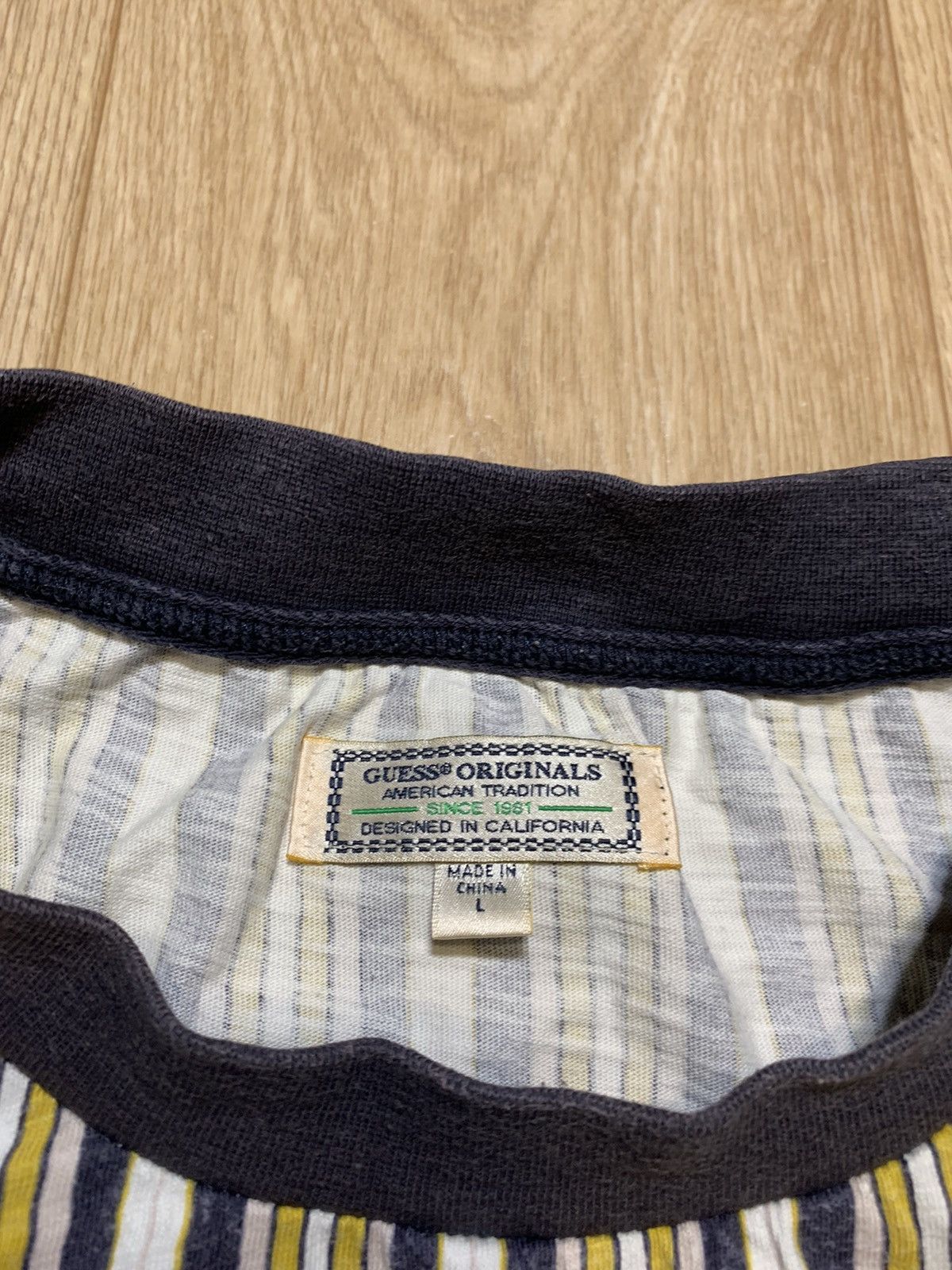 Guess Vintage Guess Striped T-Shirt Size US L / EU 52-54 / 3 - 9 Thumbnail