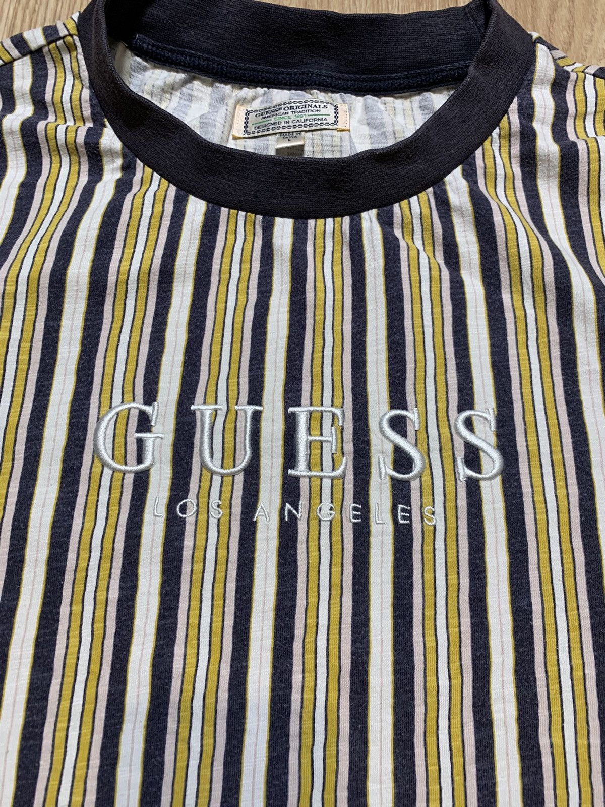 Guess Vintage Guess Striped T-Shirt Size US L / EU 52-54 / 3 - 5 Thumbnail
