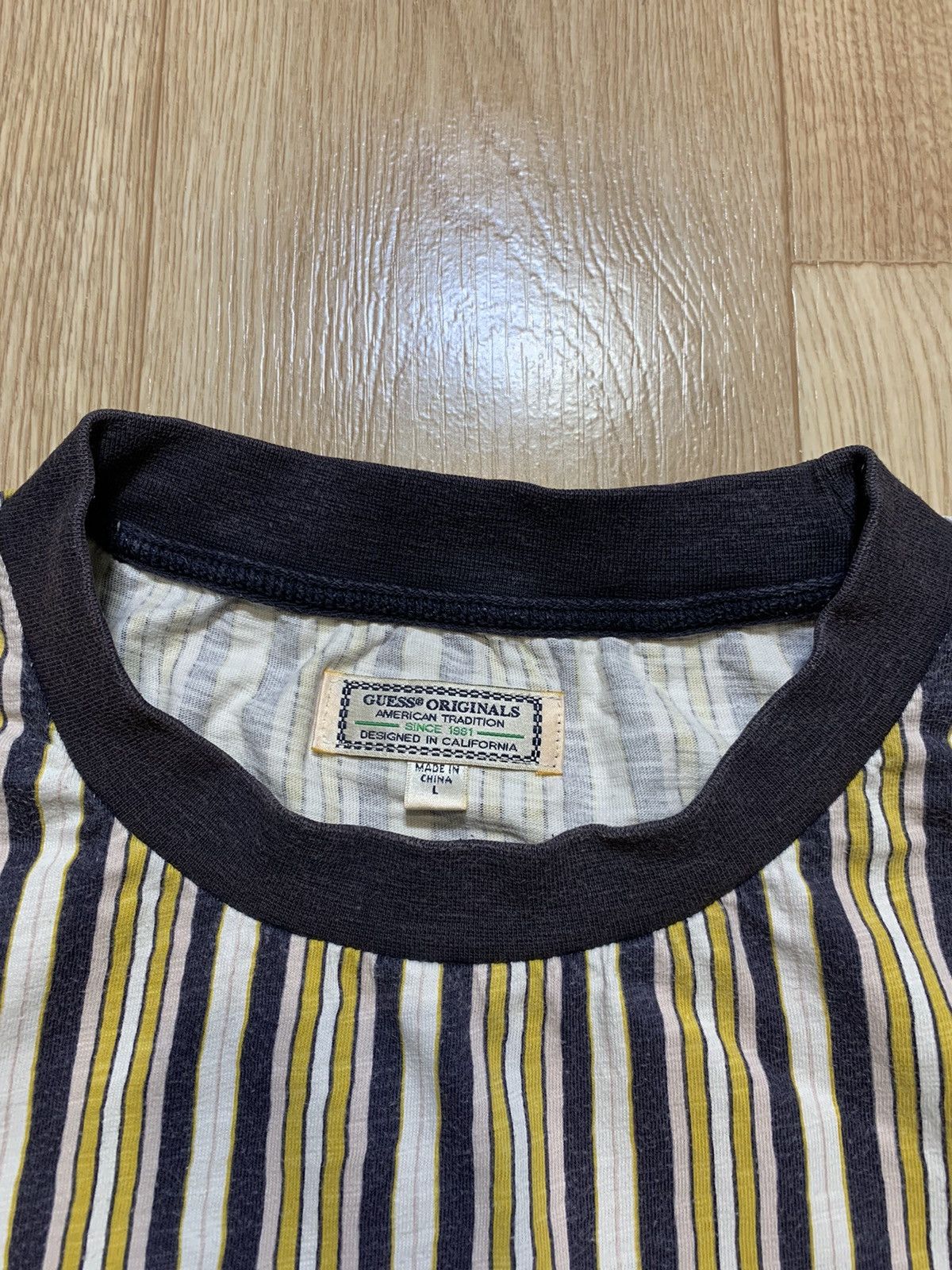Guess Vintage Guess Striped T-Shirt Size US L / EU 52-54 / 3 - 8 Thumbnail
