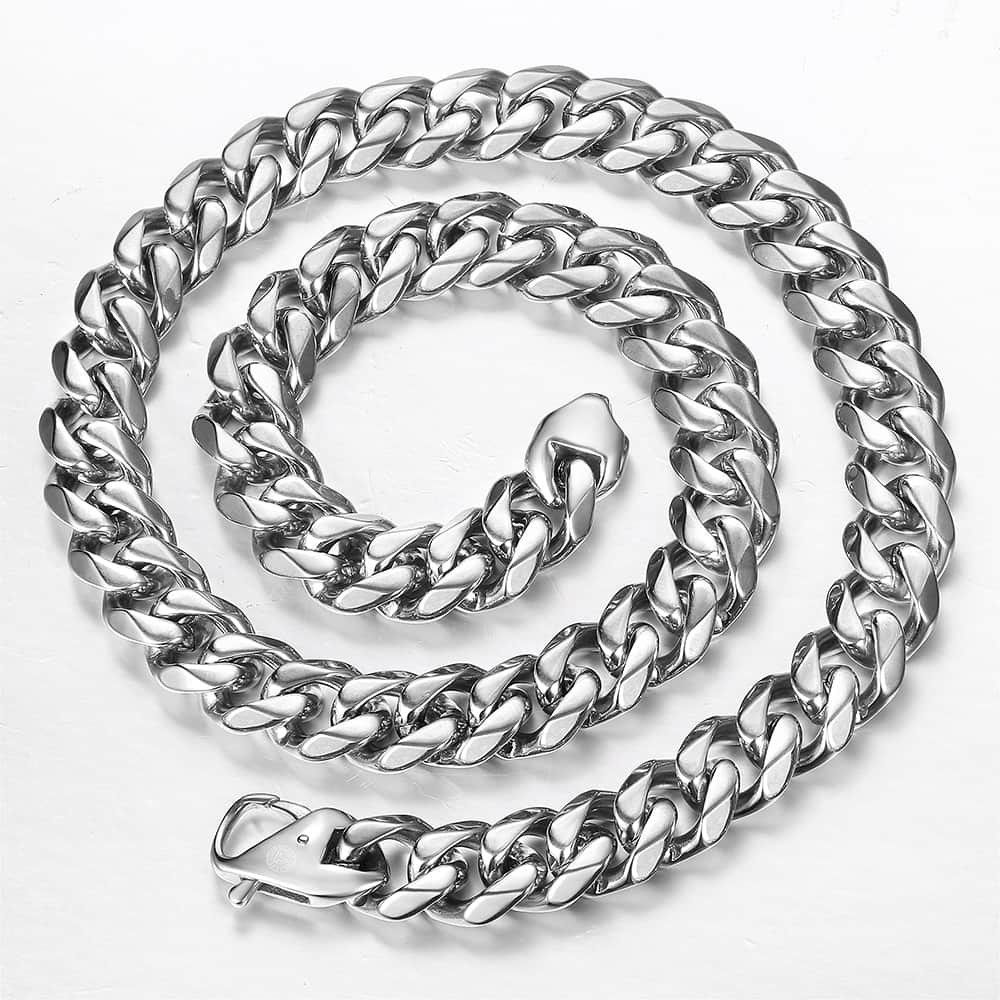 Jewelry 316L Polished Link Chain Necklace Size ONE SIZE - 2 Thumbnail