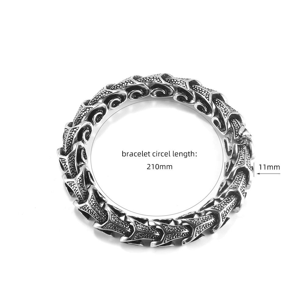Jewelry Dragon Shape Wristband Bracelet Size ONE SIZE - 8 Thumbnail