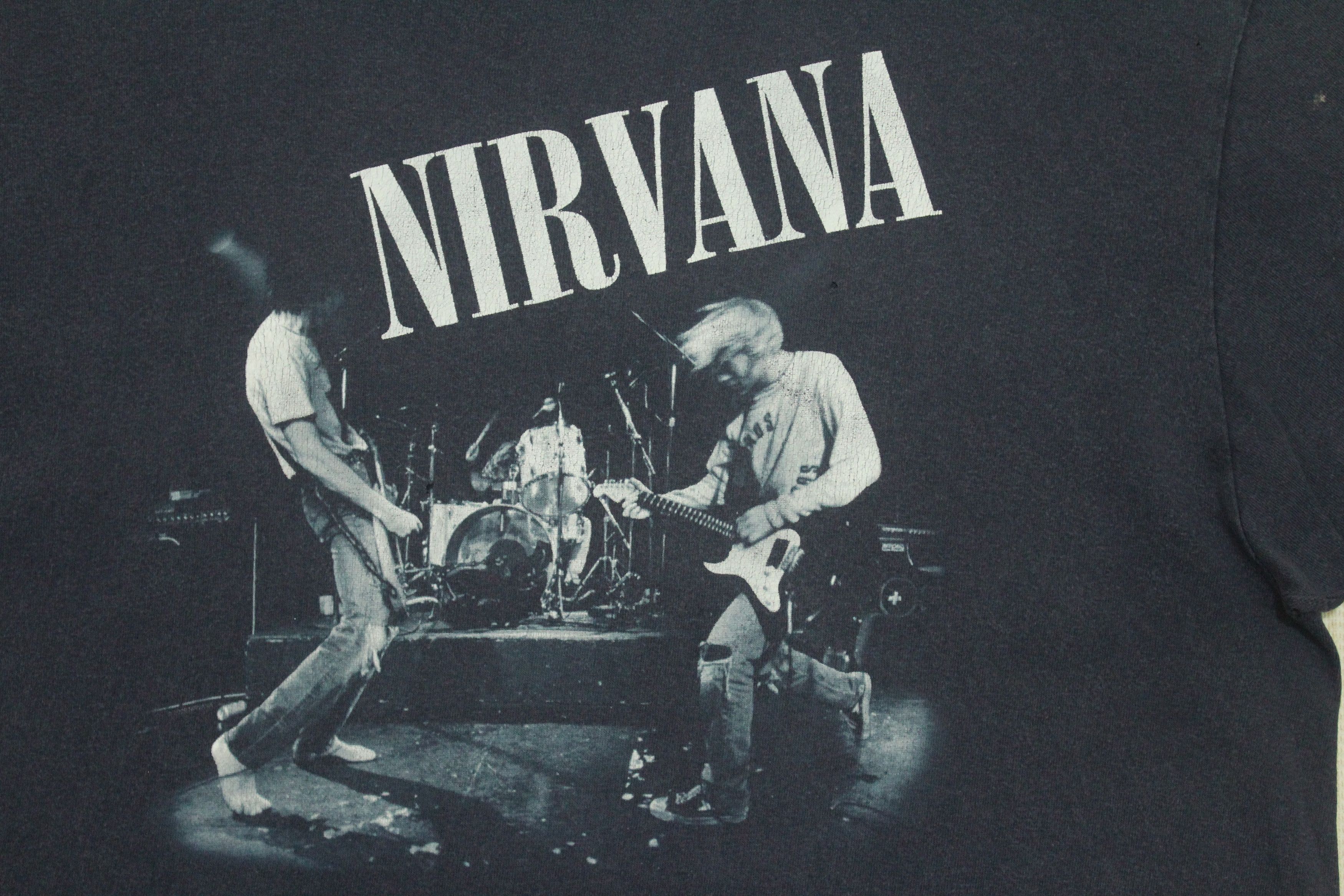 Nirvana Vintage y2k NIRVANA T Shirt Distressed Faded Trashed Grunge Size US XL / EU 56 / 4 - 5 Thumbnail