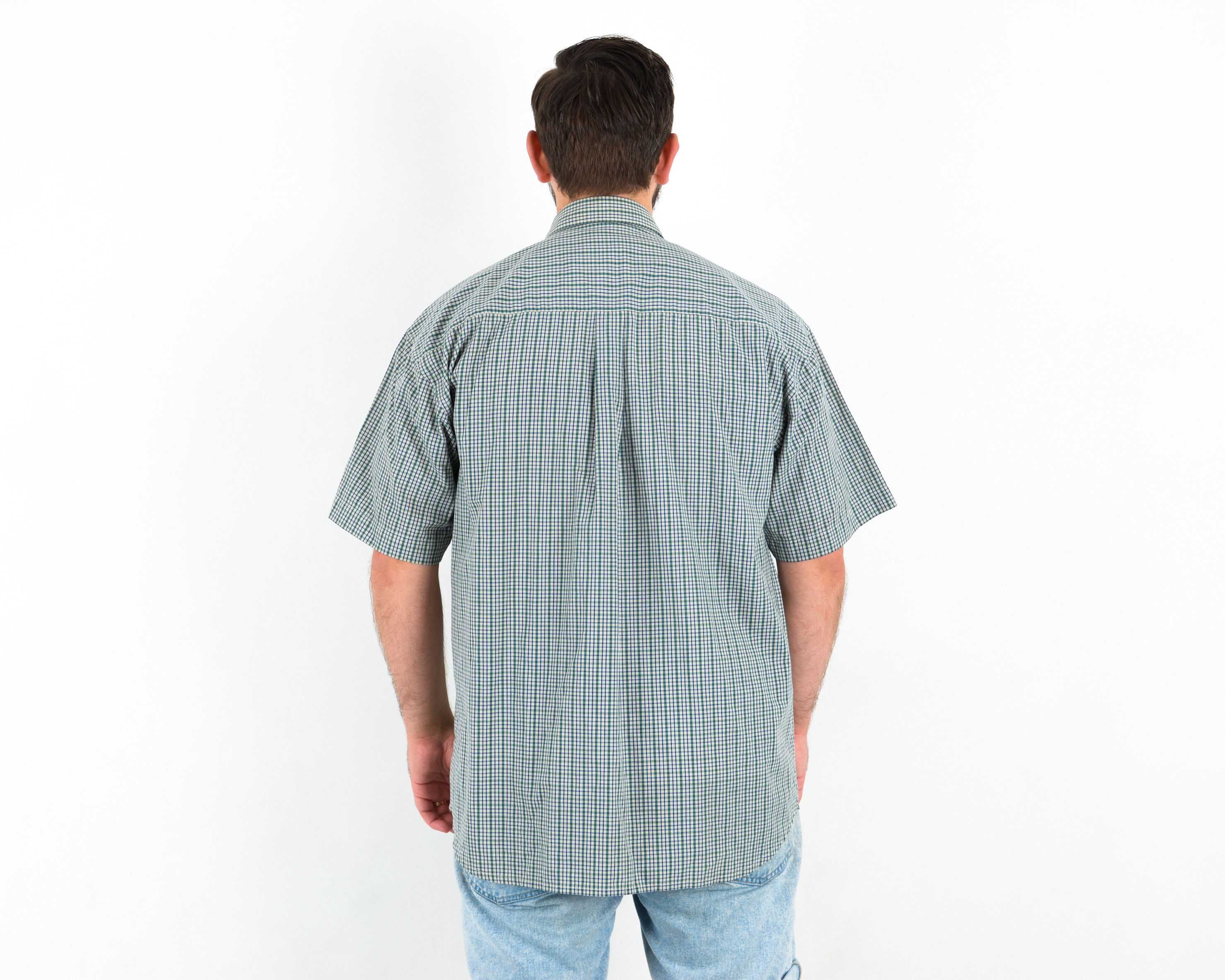 Vintage ALPHORN Trachten Size 43 Shirt Short Sleeved Plaid Check Size US L / EU 52-54 / 3 - 5 Thumbnail