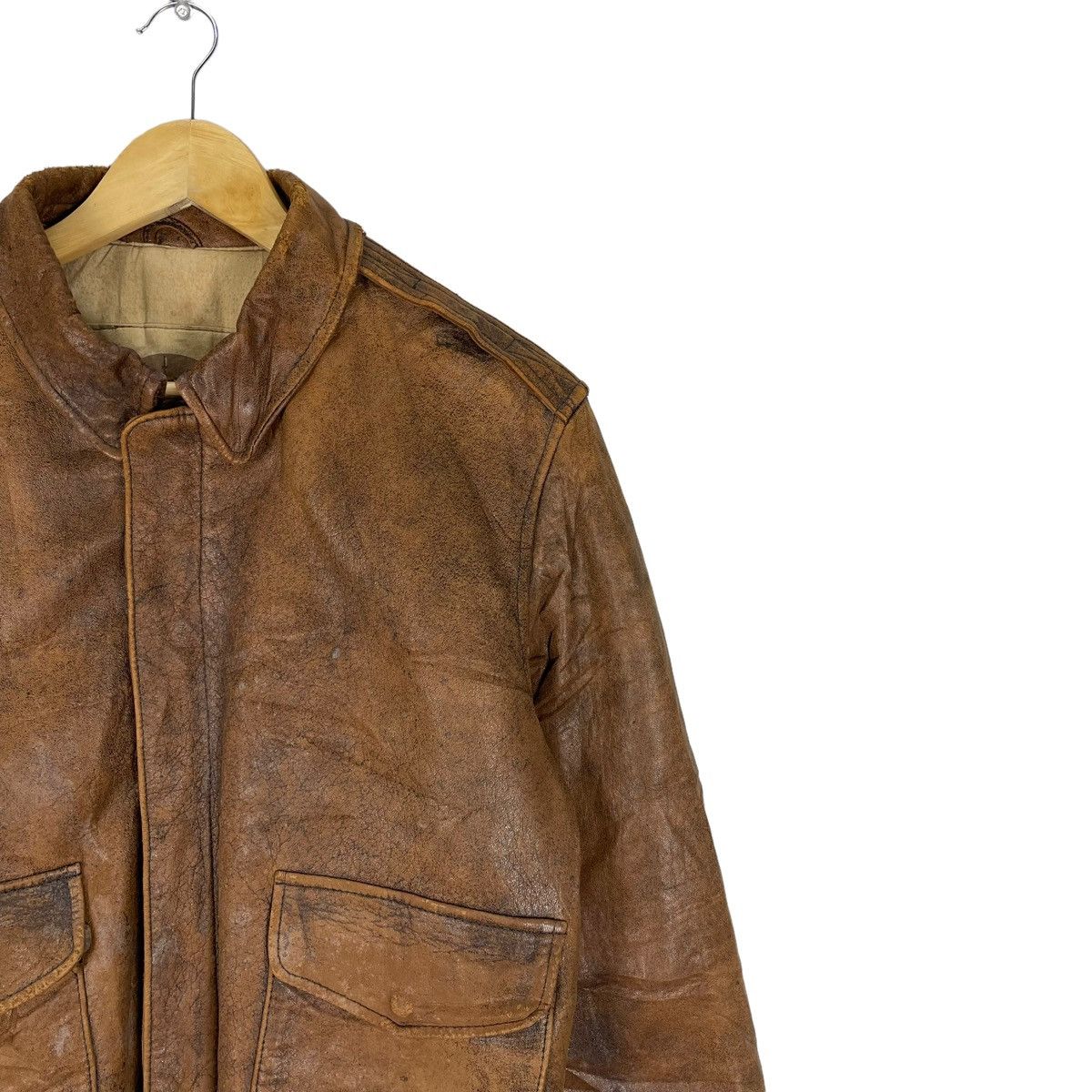 Vintage ❄️VINTAGE OLD FLIGHT A2 LEATHER JACKET Size US M / EU 48-50 / 2 - 4 Thumbnail