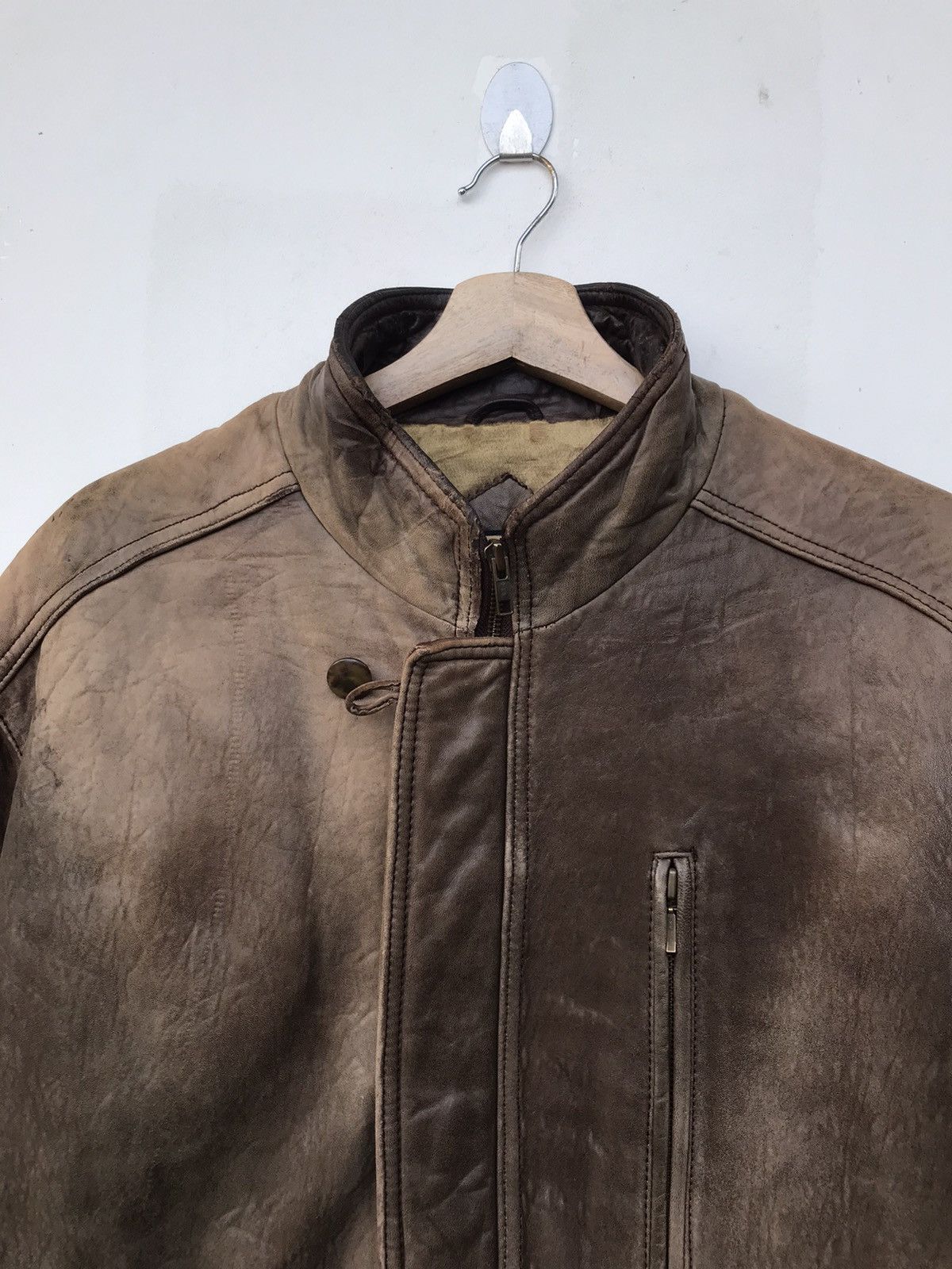 Japanese Brand × Vintage Vintage Time Tide Leather Jacket Size US L / EU 52-54 / 3 - 4 Thumbnail