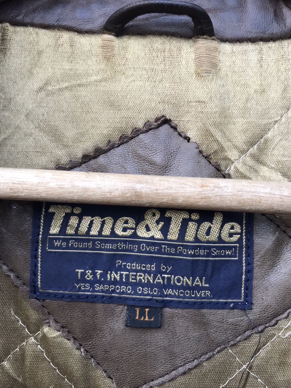 Japanese Brand × Vintage Vintage Time Tide Leather Jacket Size US L / EU 52-54 / 3 - 3 Thumbnail