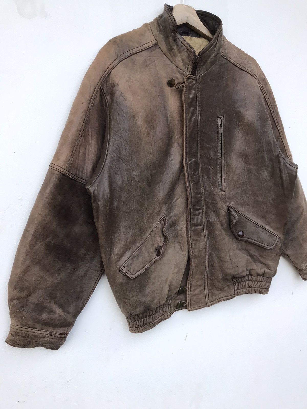 Japanese Brand × Vintage Vintage Time Tide Leather Jacket Size US L / EU 52-54 / 3 - 5 Thumbnail