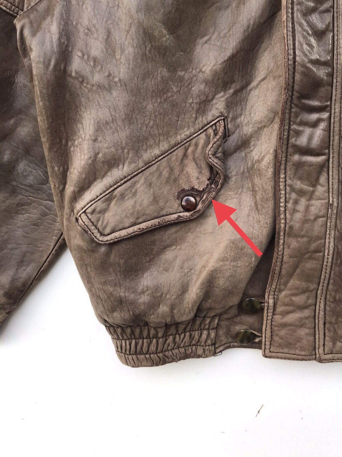 Japanese Brand × Vintage Vintage Time Tide Leather Jacket Size US L / EU 52-54 / 3 - 7 Thumbnail