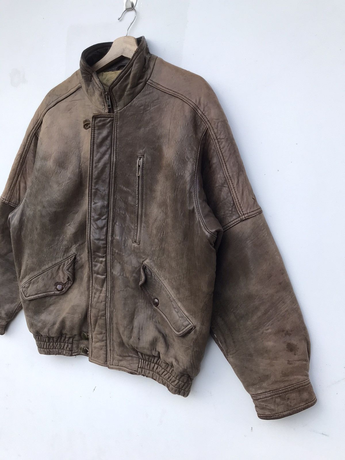Japanese Brand × Vintage Vintage Time Tide Leather Jacket Size US L / EU 52-54 / 3 - 6 Thumbnail