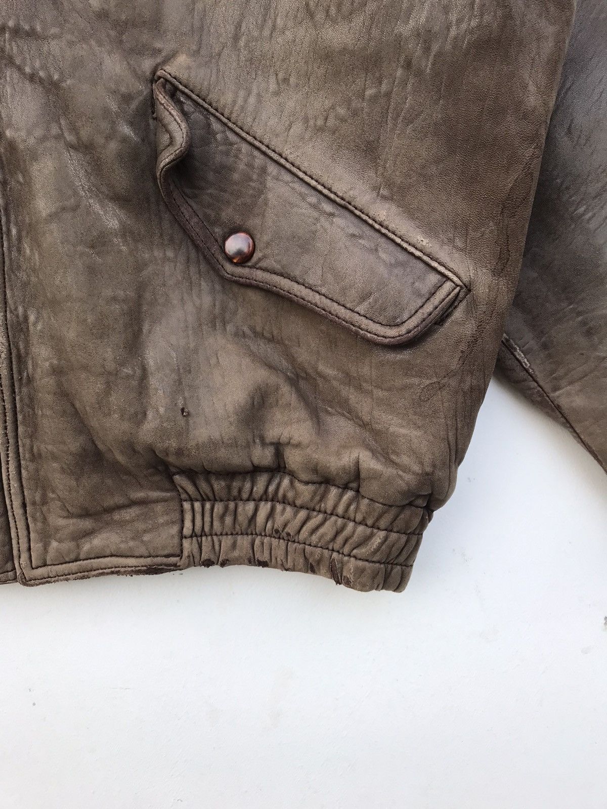 Japanese Brand × Vintage Vintage Time Tide Leather Jacket Size US L / EU 52-54 / 3 - 8 Thumbnail