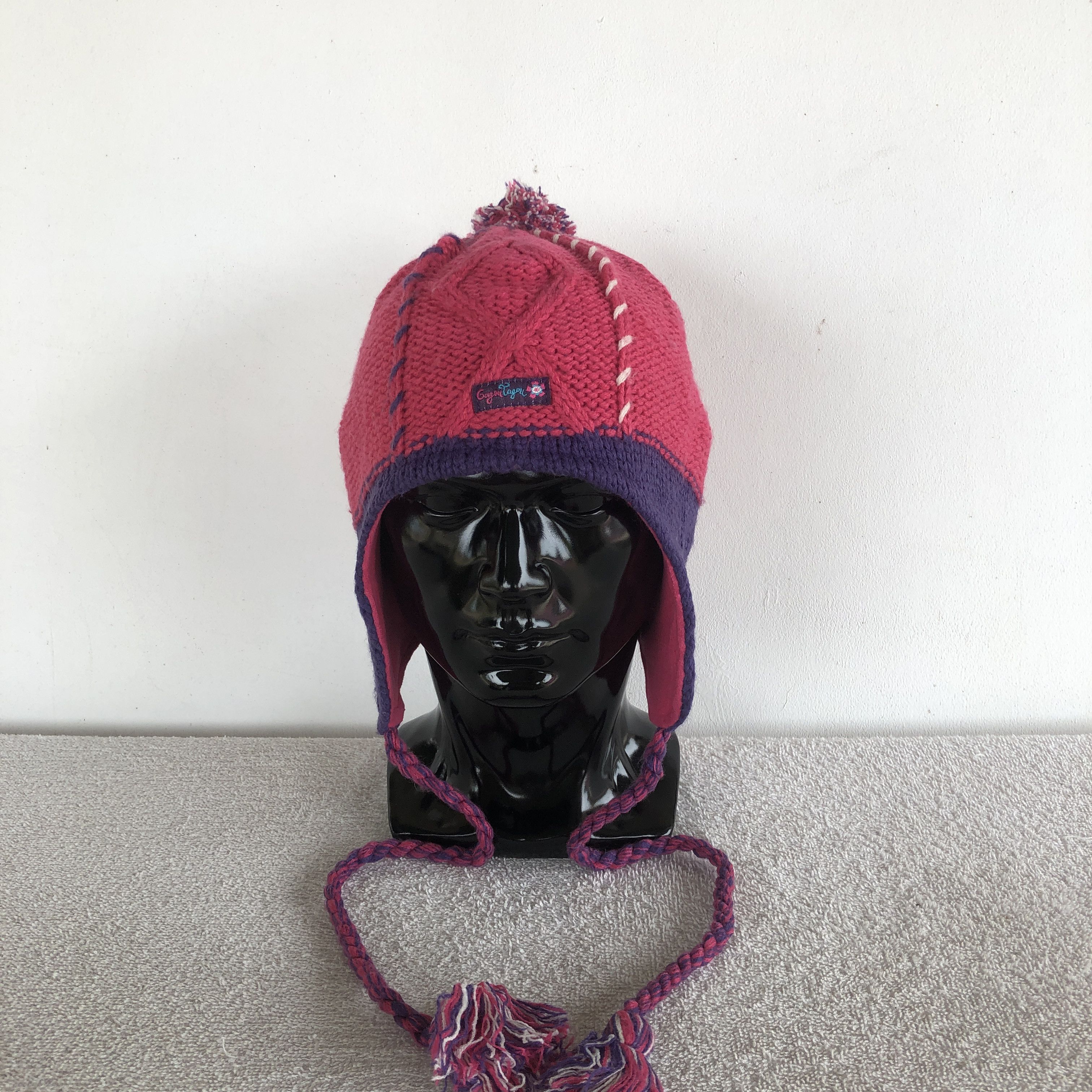 Japanese Brand × Vintage Gagou Tagou Earflap Hats Knitted Snow Caps Japanese Beanie Size ONE SIZE - 2 Thumbnail