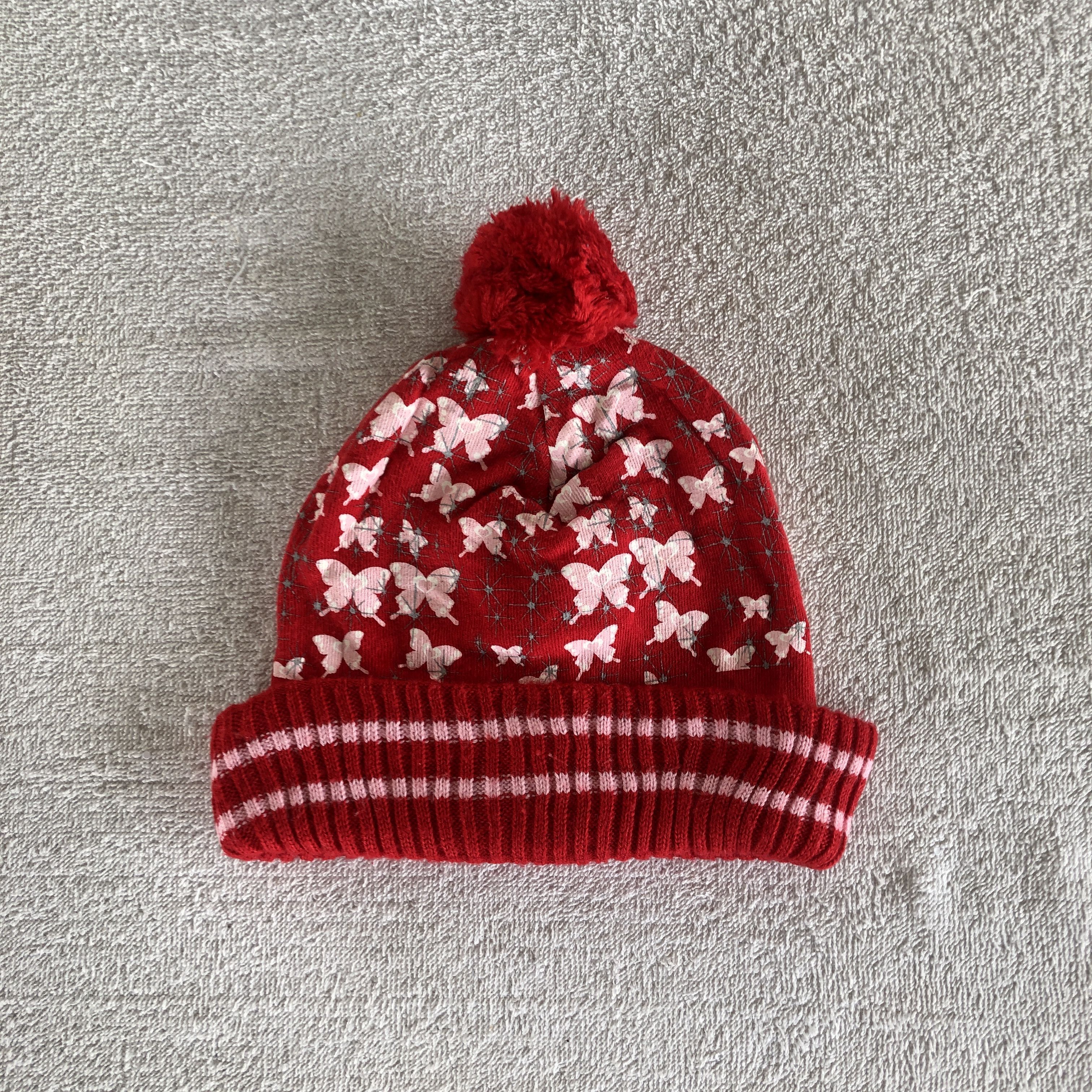 Japanese Brand × Vintage Vintage Butterfly Beanie Unknown Snow Caps Japanese Hats Size ONE SIZE - 5 Thumbnail
