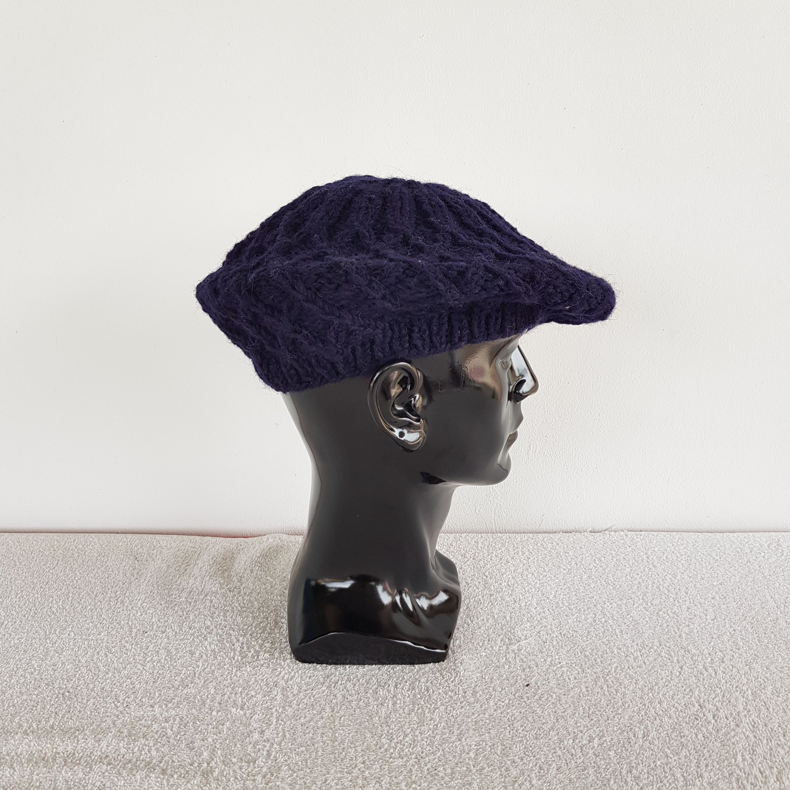 Japanese Brand × Vintage Skeve Beret Hats Beanie Snow Cap Wool Knitted Chunky Hats Size ONE SIZE - 3 Thumbnail