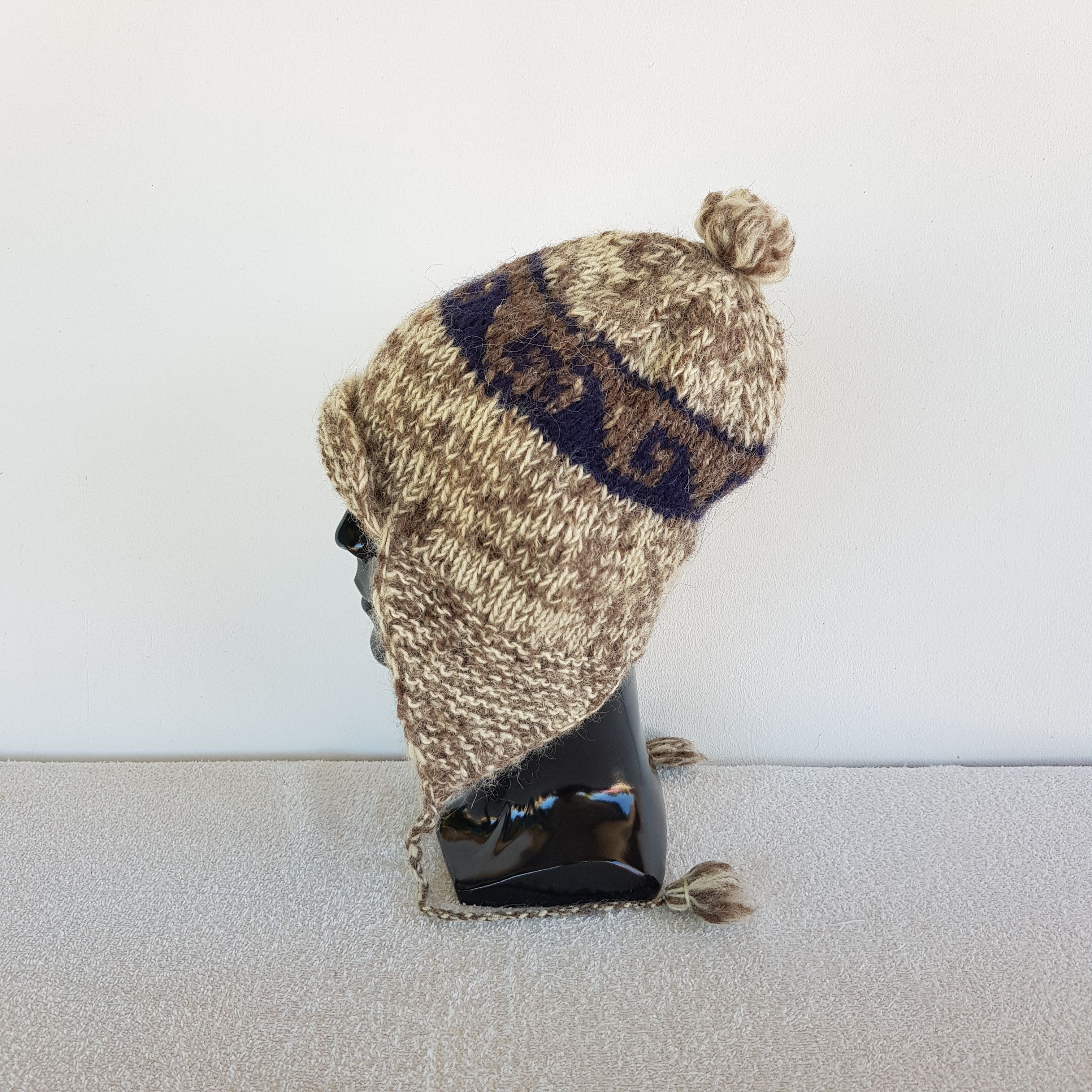 Japanese Brand × Vintage Unknown Earflap Beanie Vintage Knitted Hats Snow Cap Size ONE SIZE - 4 Thumbnail