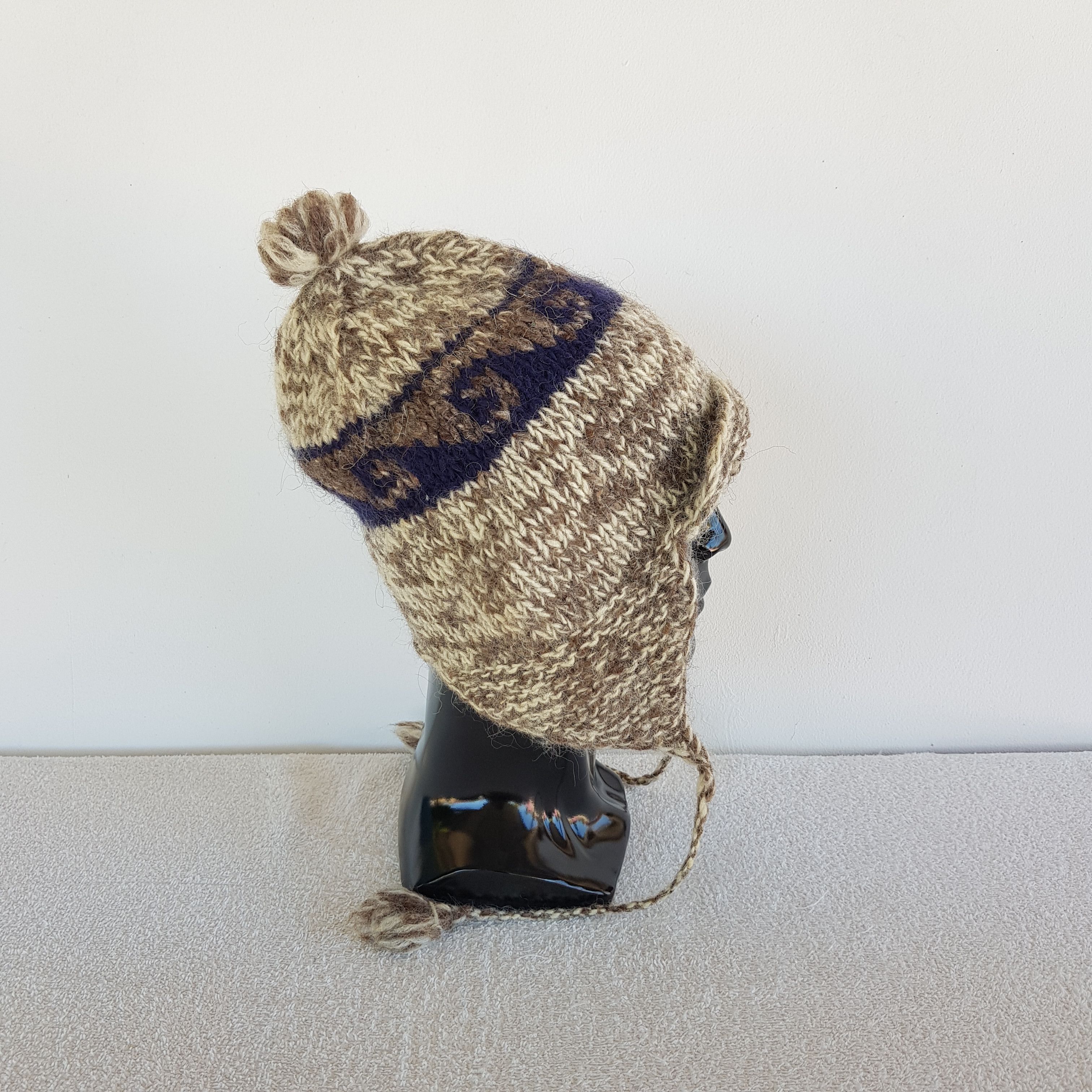 Japanese Brand × Vintage Unknown Earflap Beanie Vintage Knitted Hats Snow Cap Size ONE SIZE - 3 Thumbnail