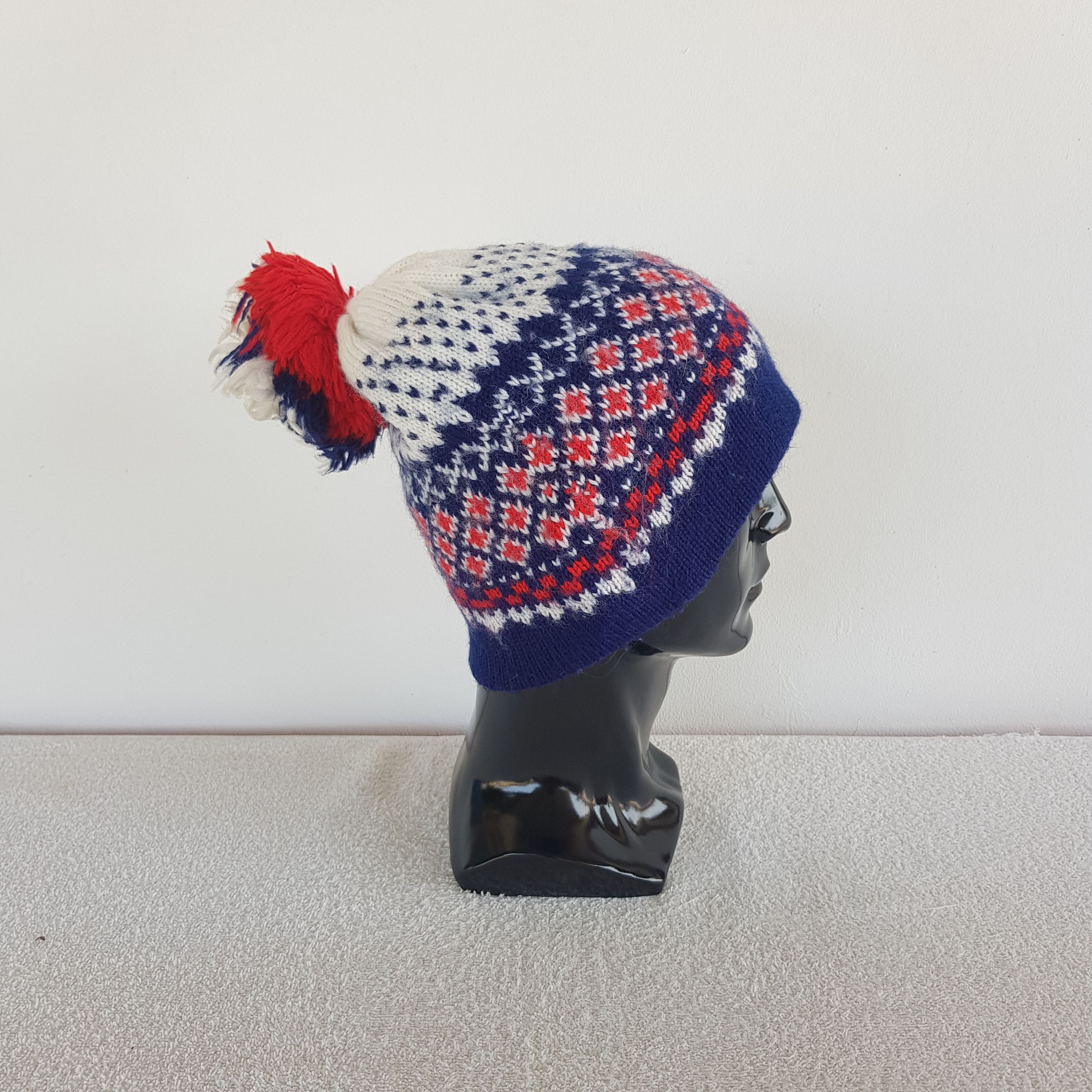 Japanese Brand Japanese Hats Multicolor Knitted Beanie Crochet Snow Cap Size ONE SIZE - 3 Thumbnail