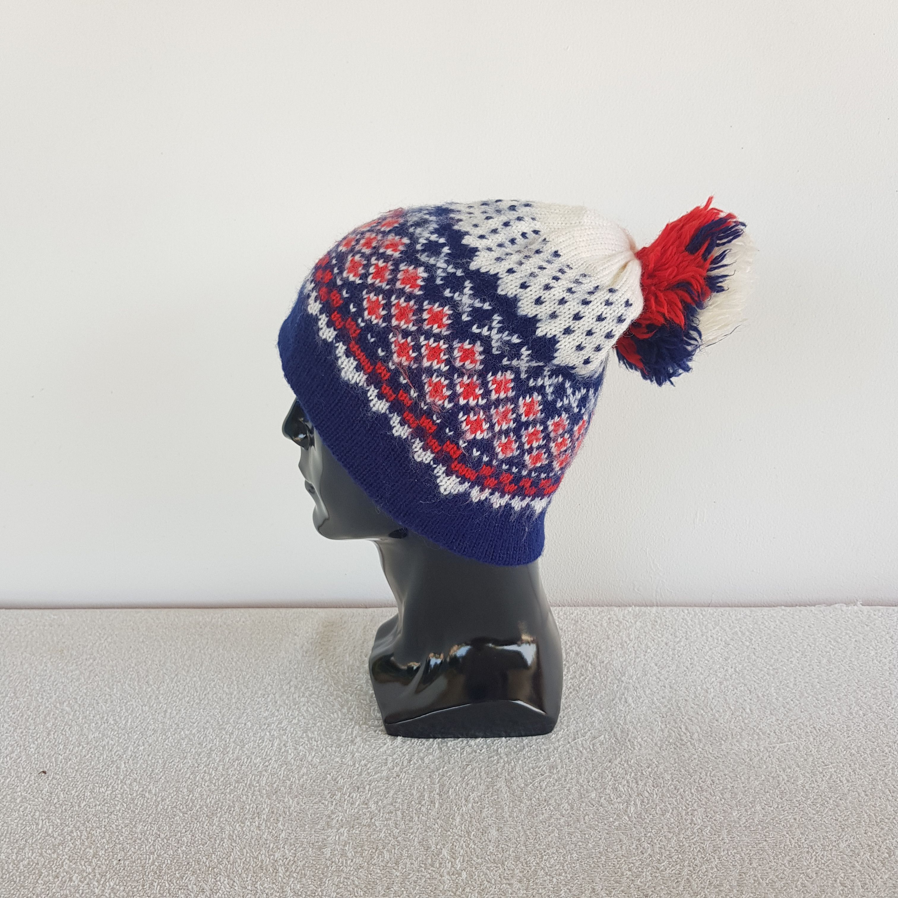 Japanese Brand Japanese Hats Multicolor Knitted Beanie Crochet Snow Cap Size ONE SIZE - 4 Thumbnail