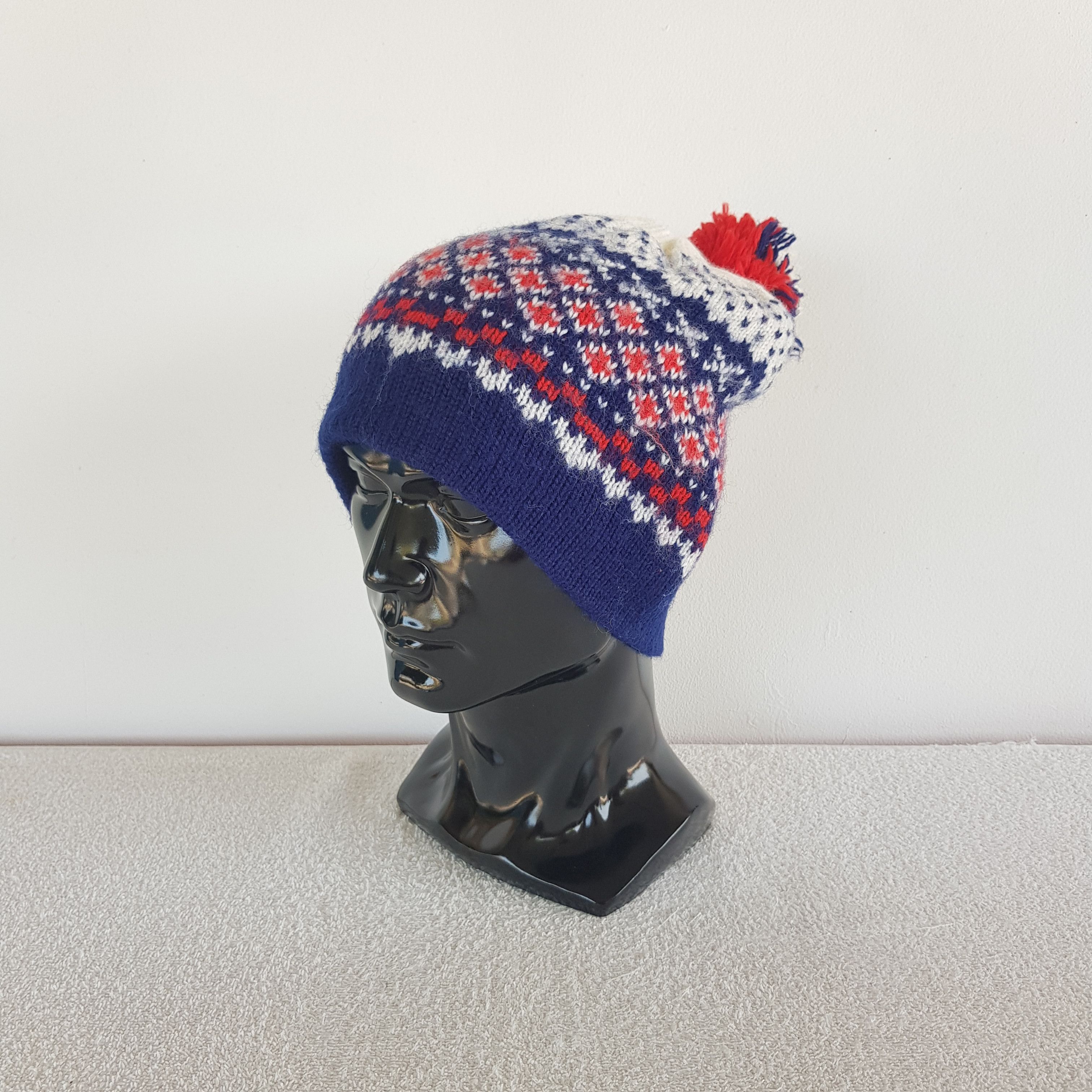Japanese Brand Japanese Hats Multicolor Knitted Beanie Crochet Snow Cap Size ONE SIZE - 1 Thumbnail
