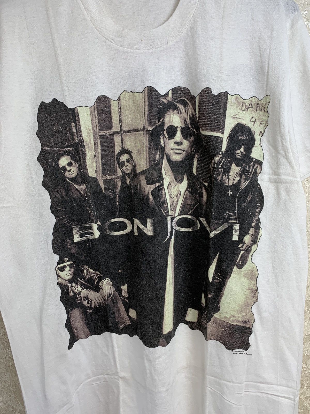 Band Tees × Bon Jovi × Vintage Bon Jovi 1992 Keep the Faith Brockum Single Stitch Vintage Size US L / EU 52-54 / 3 - 5 Thumbnail