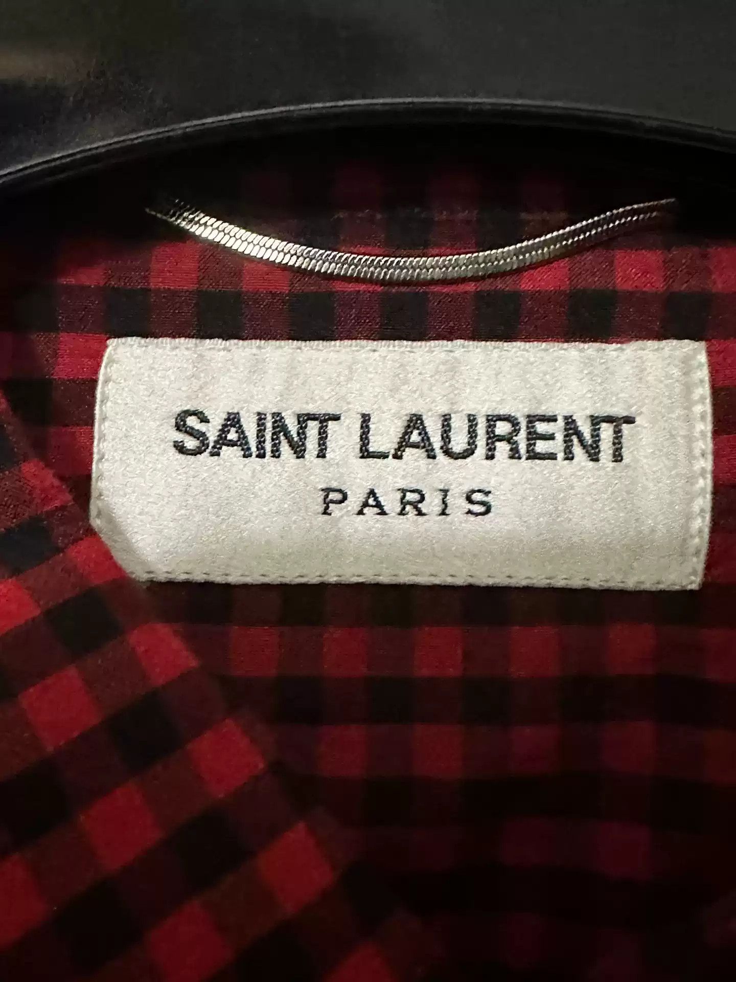 Saint Laurent Red Checked Shirt Size L