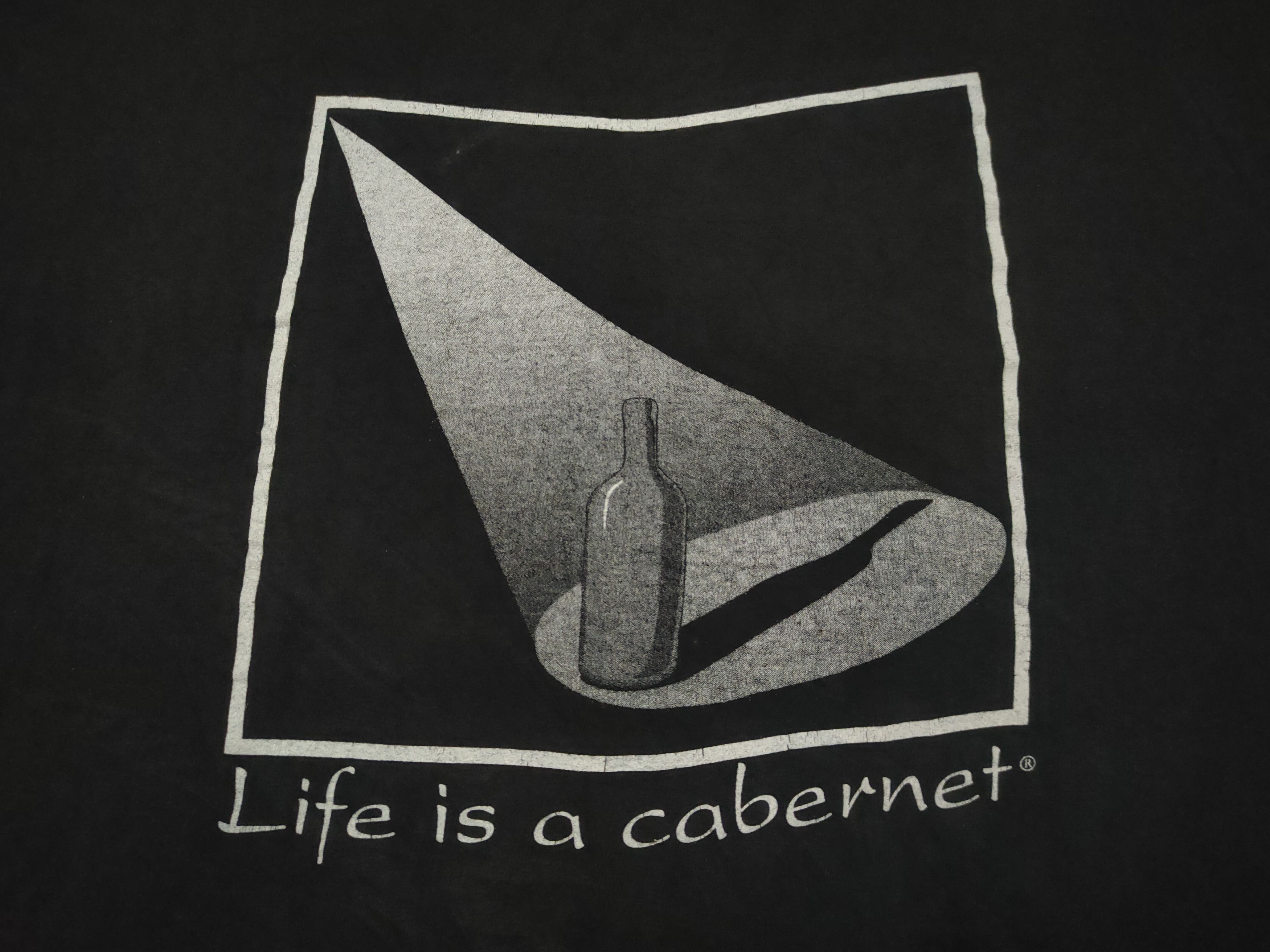 Other Thrashed Vintage 90's Life is a cabernet t shirt Size US XL / EU 56 / 4 - 2 Thumbnail