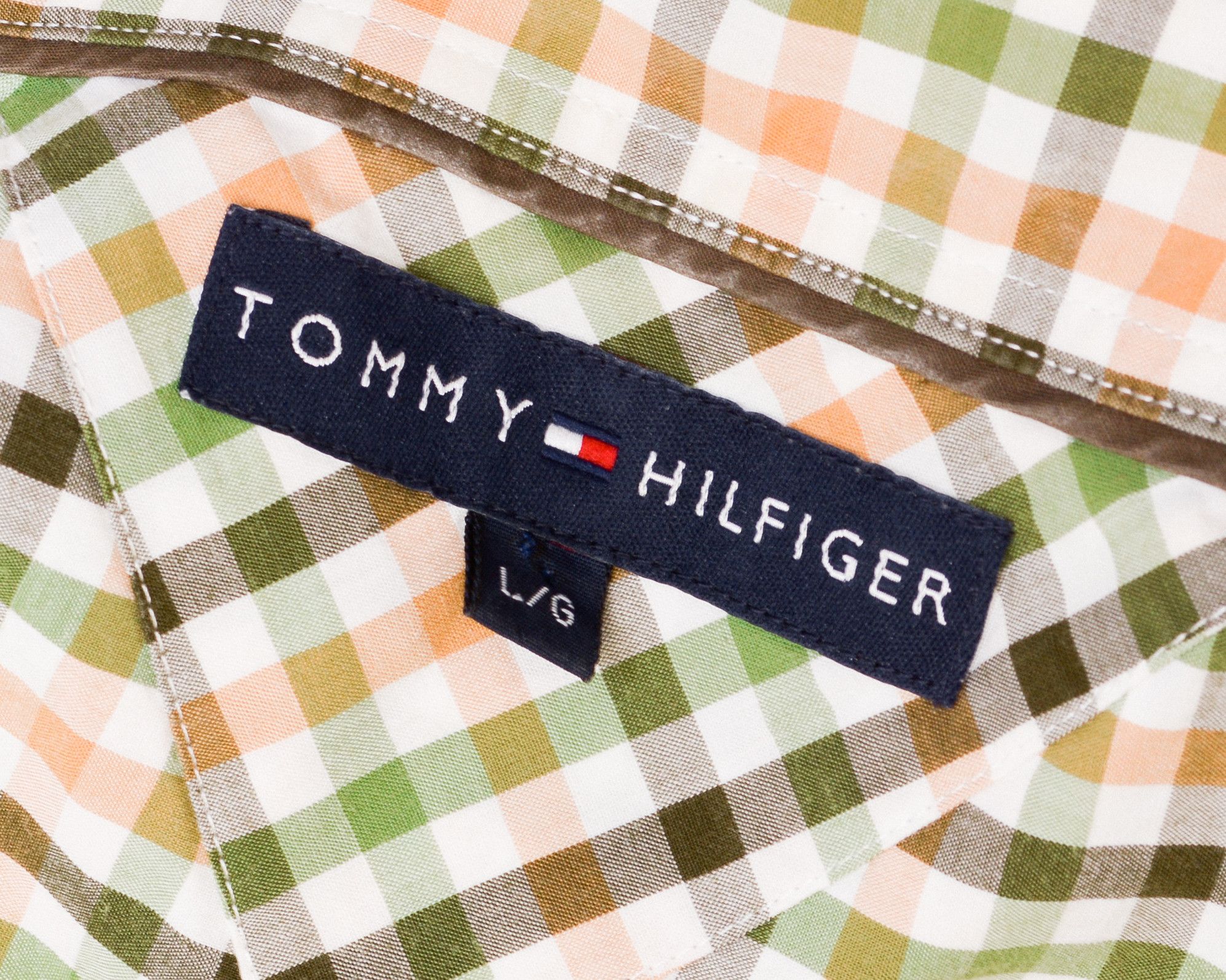 Tommy Hilfiger L Cotton Casual Shirt Check Plaid Tartan Retro Long Sleeve Size US L / EU 52-54 / 3 - 8 Thumbnail