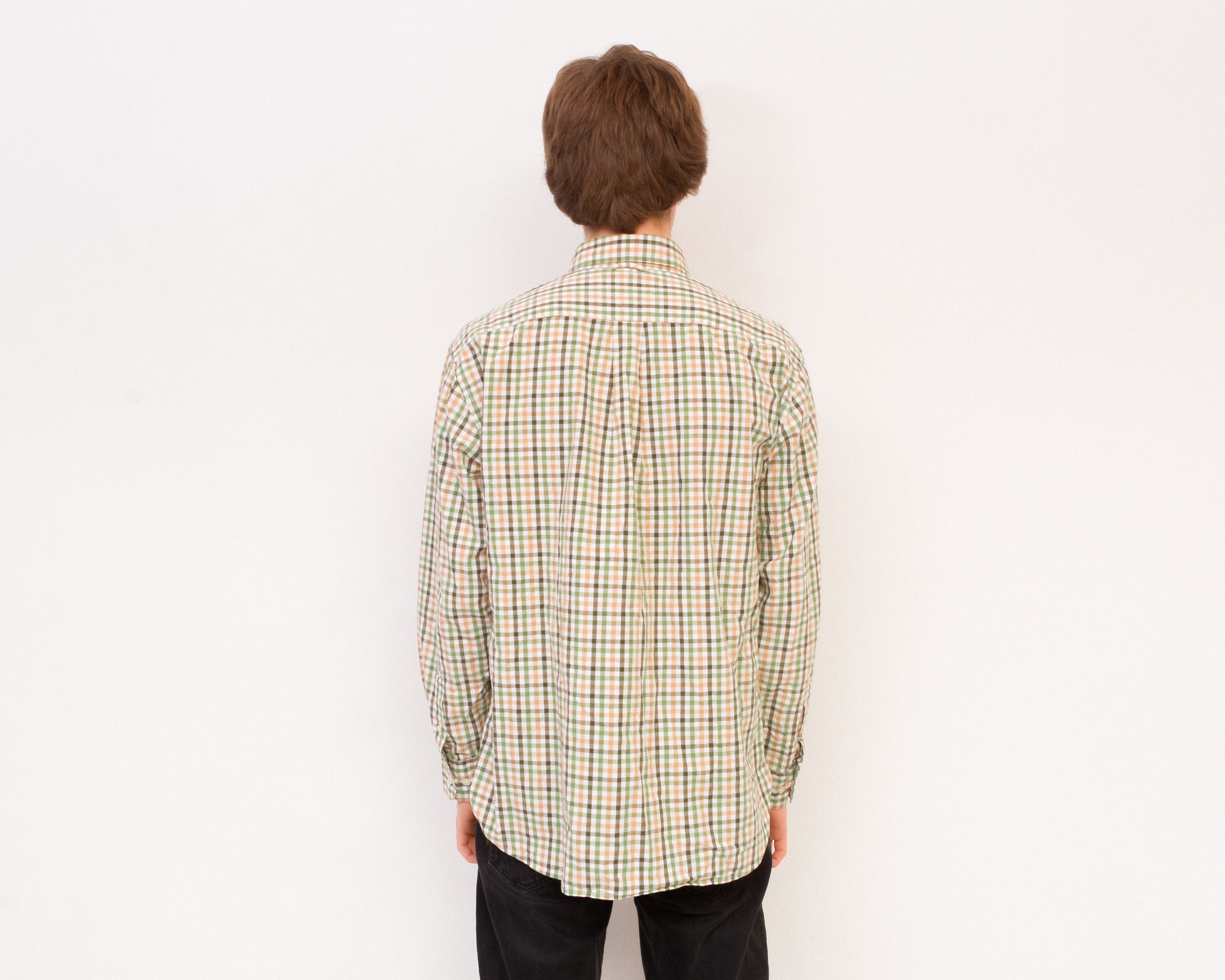Tommy Hilfiger L Cotton Casual Shirt Check Plaid Tartan Retro Long Sleeve Size US L / EU 52-54 / 3 - 7 Thumbnail