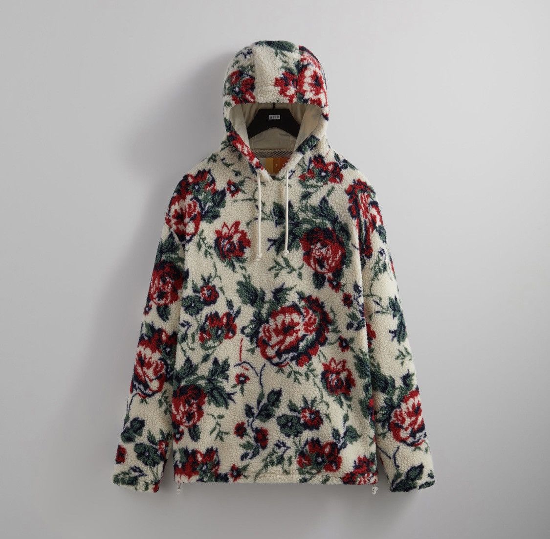 Kith Kith Merrick Floral Sherpa Fleece Hoodie BNWT | Grailed