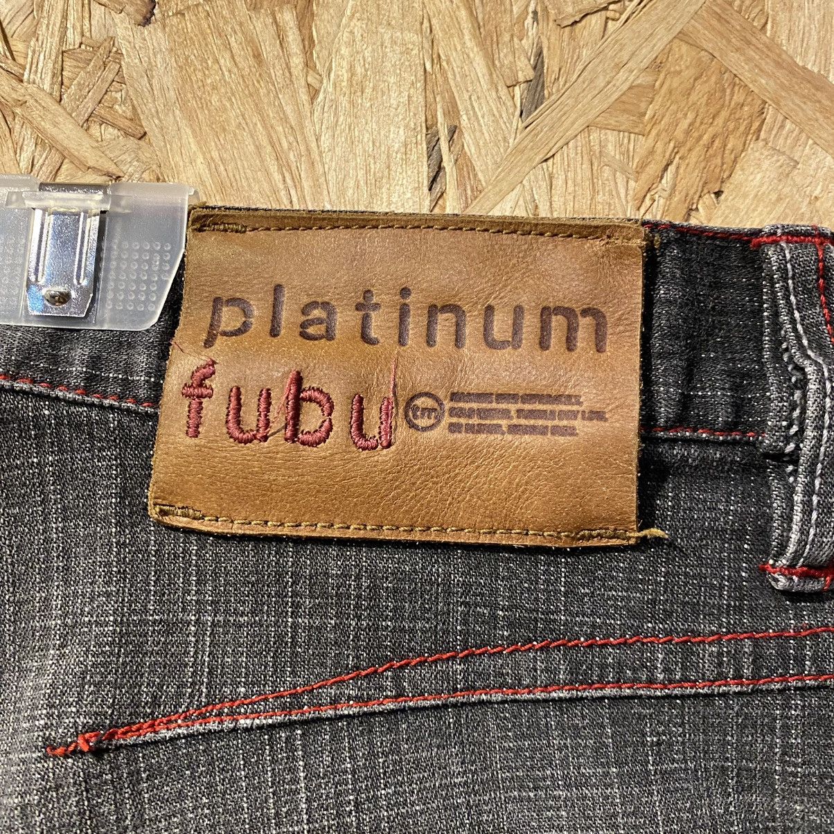 Fubu × XMI Platinum RARE‼️Fubu Platinum Hip Hop Denim Jeans Distressed Size US 33 - 5 Thumbnail