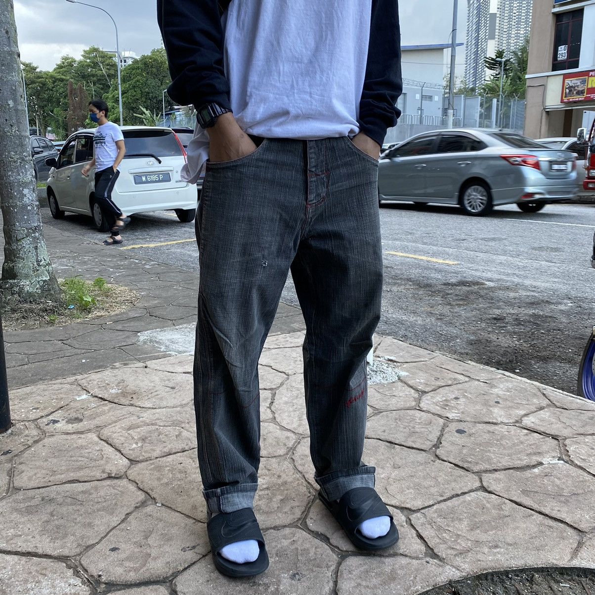 Fubu × XMI Platinum RARE‼️Fubu Platinum Hip Hop Denim Jeans Distressed Size US 33 - 18 Thumbnail