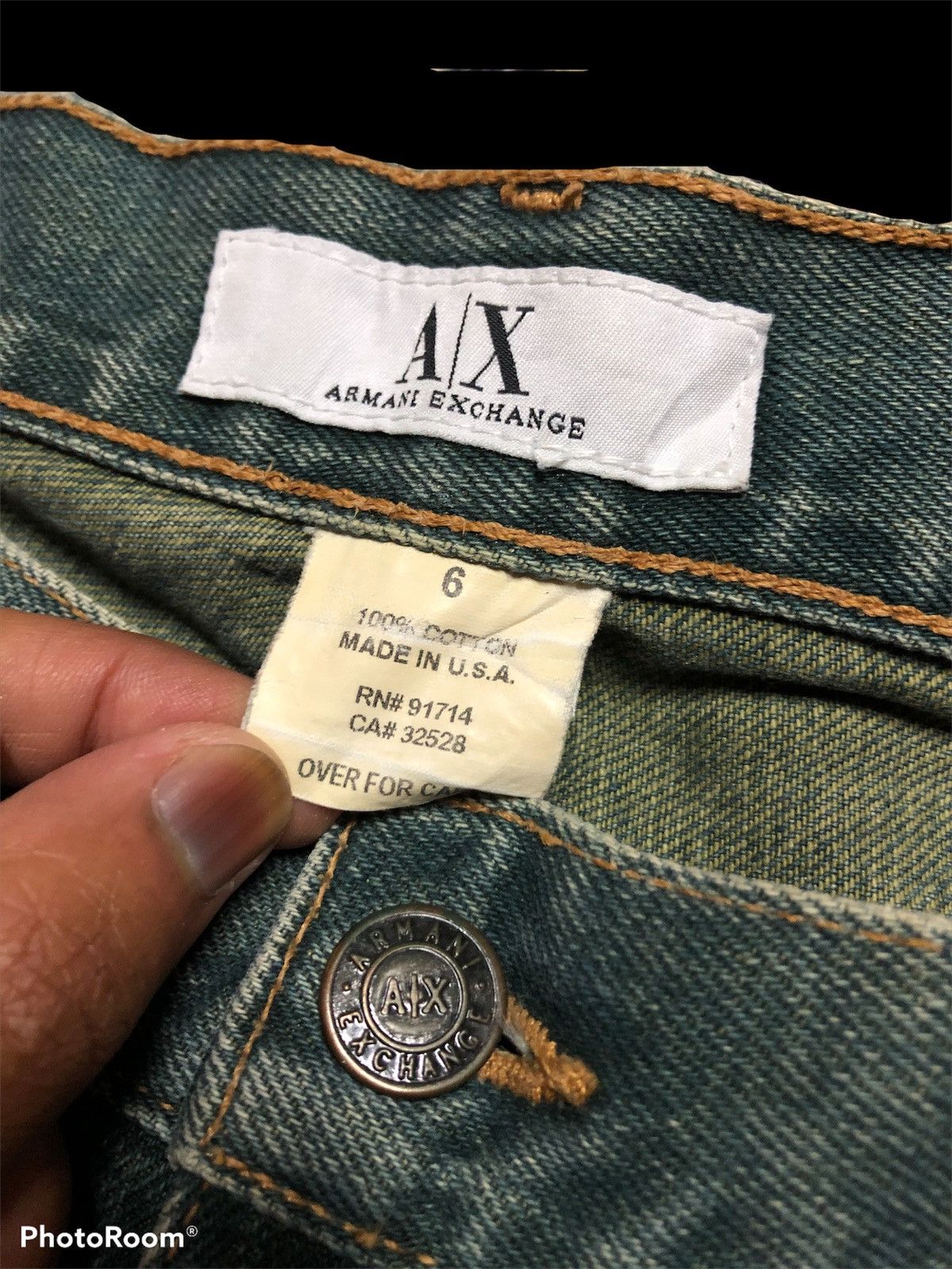 Vintage FLARE⚡️⚡️VTG ARMANI EXCHANGE USA JEANS Size US 30 / EU 46 - 3 Thumbnail