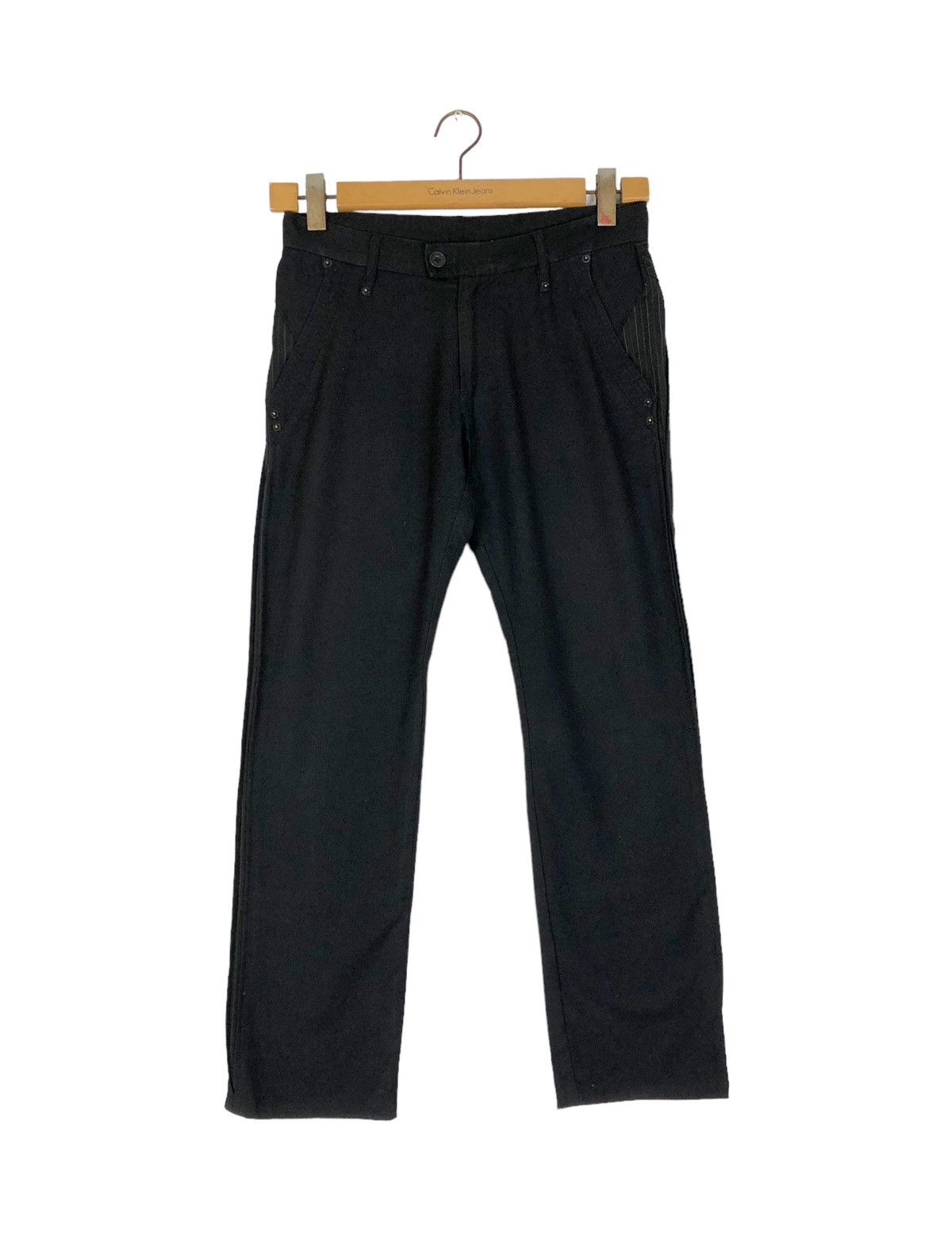 PPFM Japanese Brand PPFM Black Buckle Casual Pants Size US 30 / EU 46 - 2 Thumbnail