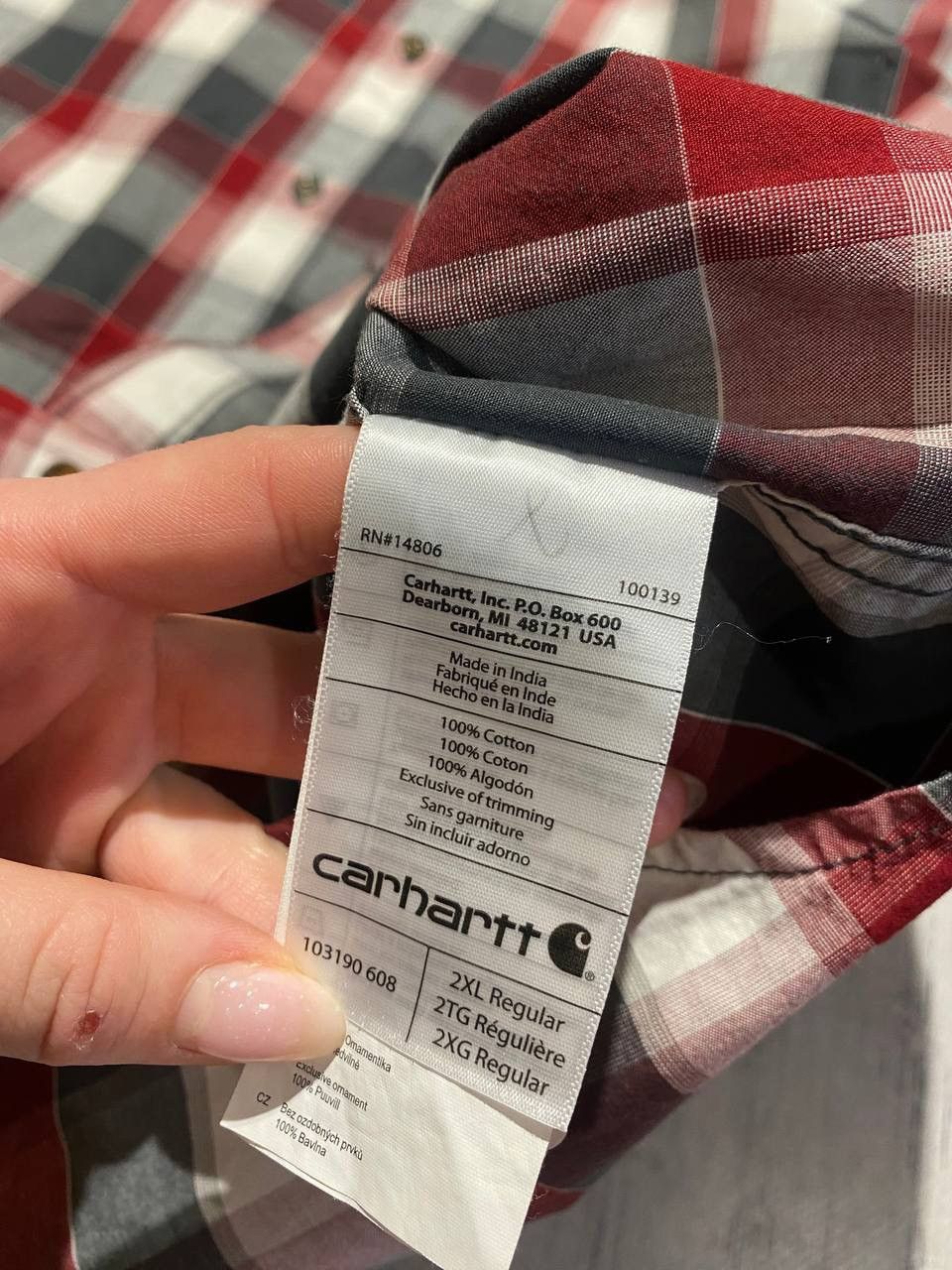 Carhartt Carhartt Shirt Button Up Long Sleeve Size US XXL / EU 58 / 5 - 11 Thumbnail