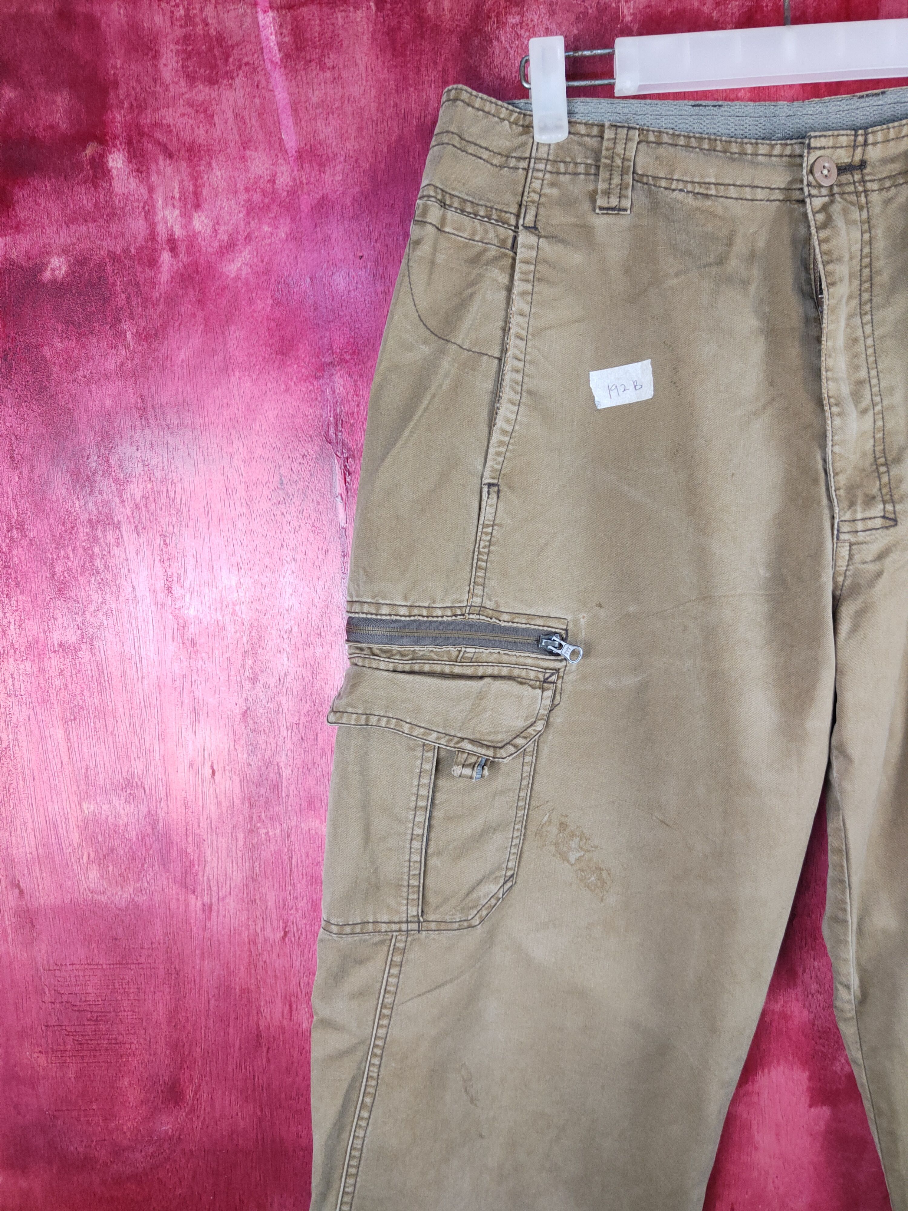 Japanese Brand Rei Brown Multi Pocket Tactical Cargo Pants #192B Size US 33 - 3 Thumbnail