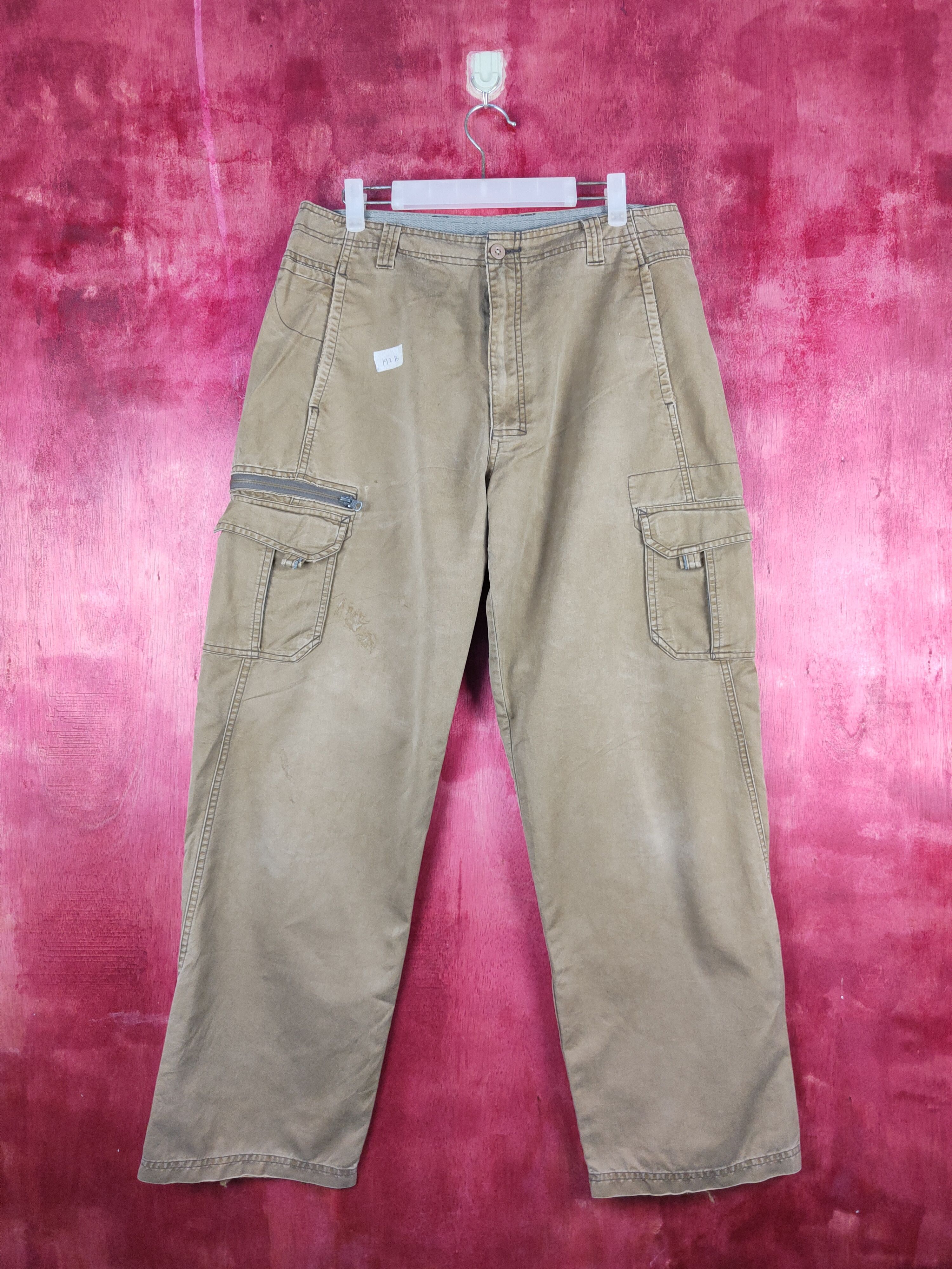 Japanese Brand Rei Brown Multi Pocket Tactical Cargo Pants #192B Size US 33 - 1 Thumbnail