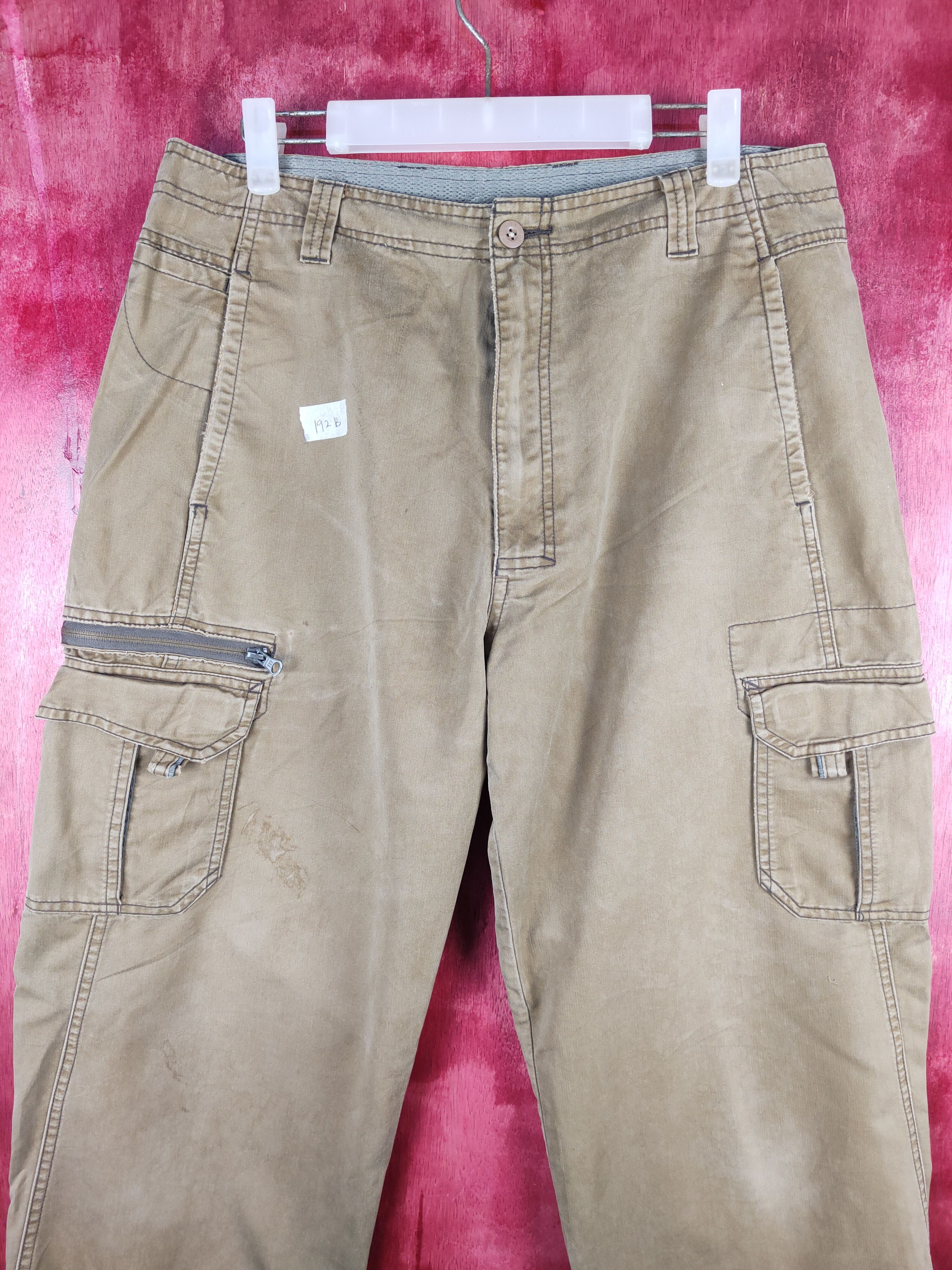 Japanese Brand Rei Brown Multi Pocket Tactical Cargo Pants #192B Size US 33 - 2 Thumbnail