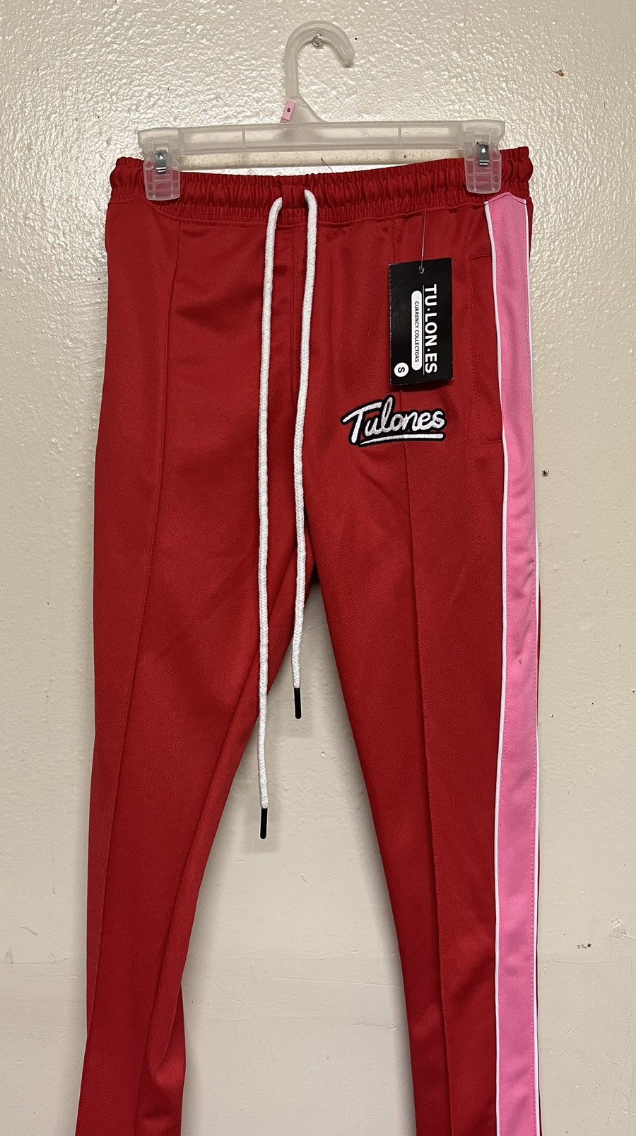 Tulones Stacked Track Pants Athletic Side deals Stripe Custom Sold Out Red White