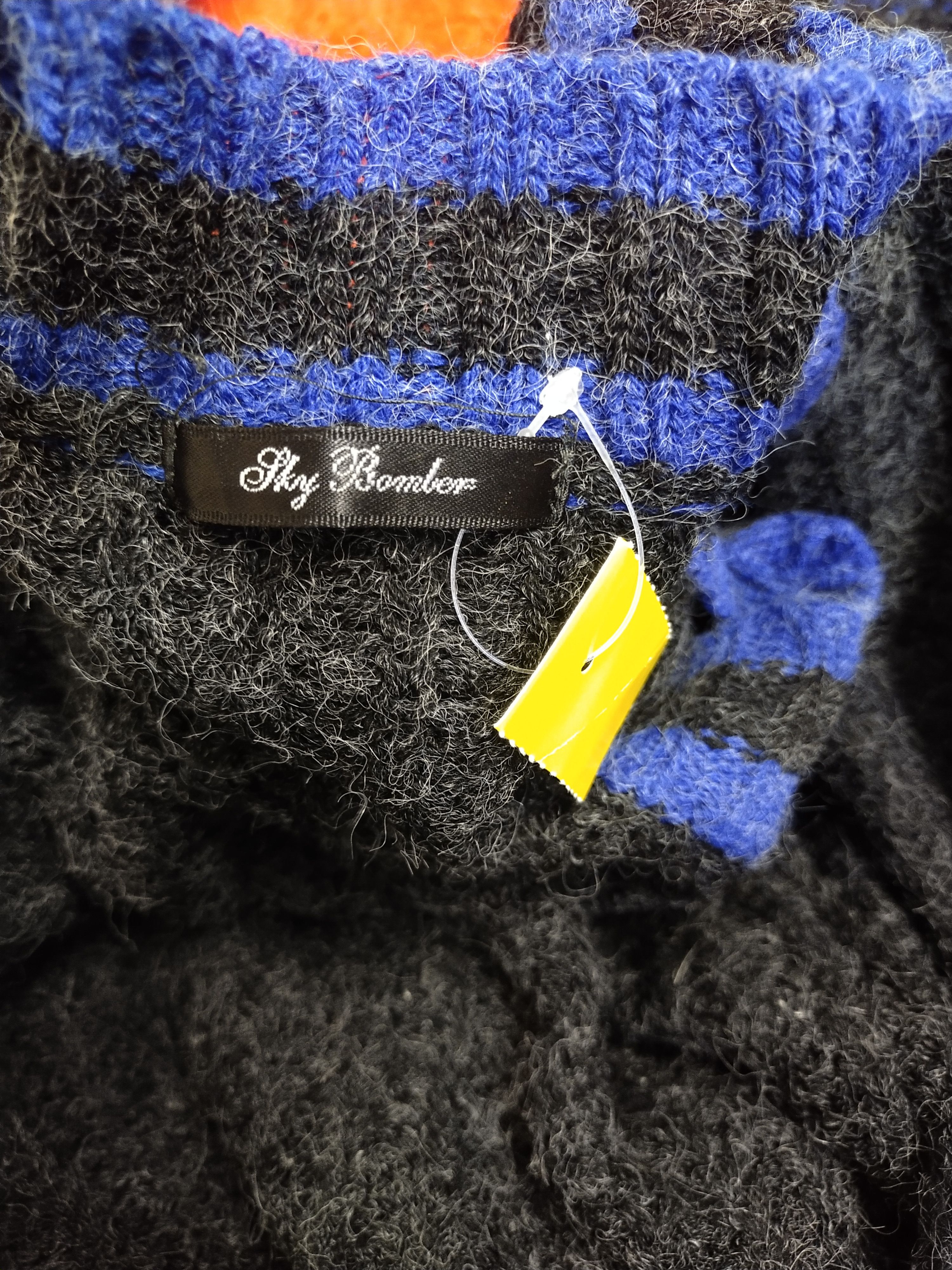 Homespun Knitwear × Japanese Brand × Vintage Sky Bomber Black Knitwear mohair #3546 Size US L / EU 52-54 / 3 - 8 Thumbnail