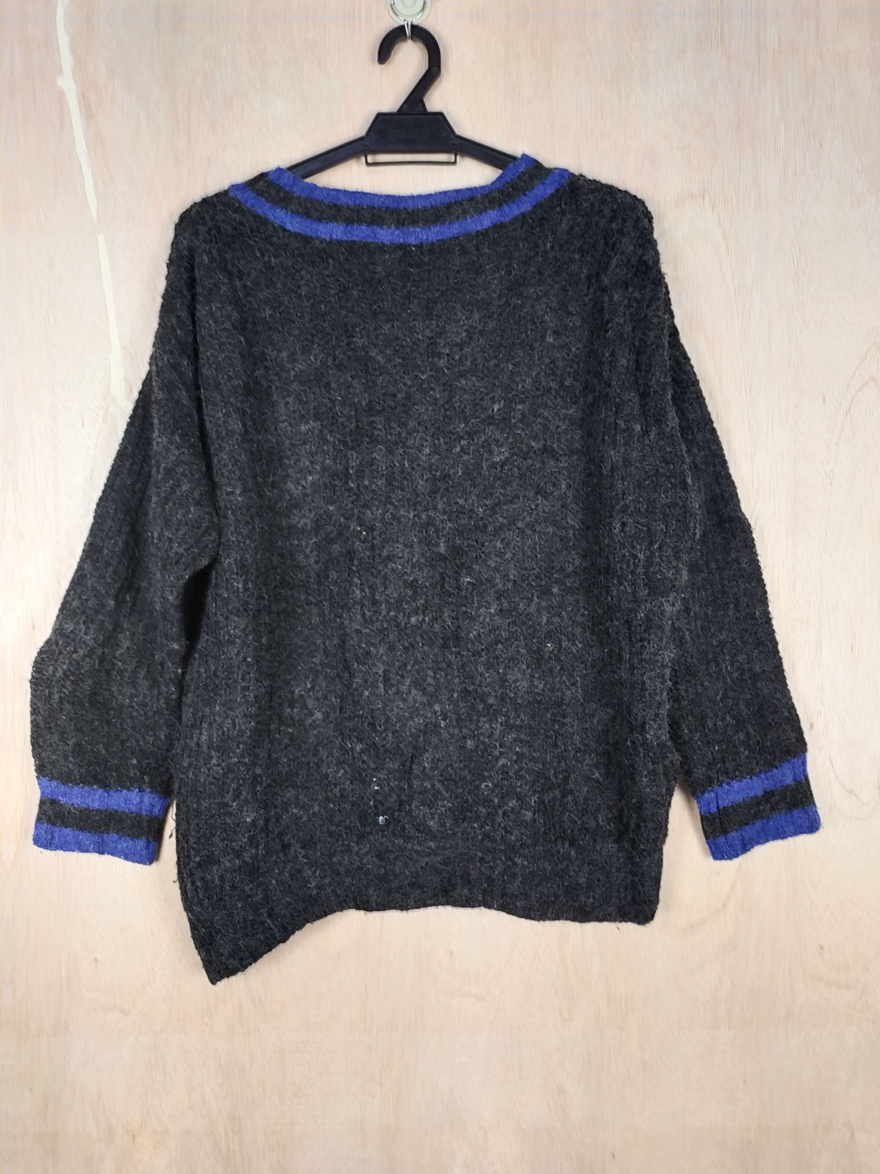 Homespun Knitwear × Japanese Brand × Vintage Sky Bomber Black Knitwear mohair #3546 Size US L / EU 52-54 / 3 - 5 Thumbnail