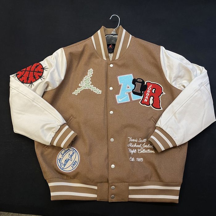 Travis Scott Travis Scott x Jordan Varsity Jacket | Grailed