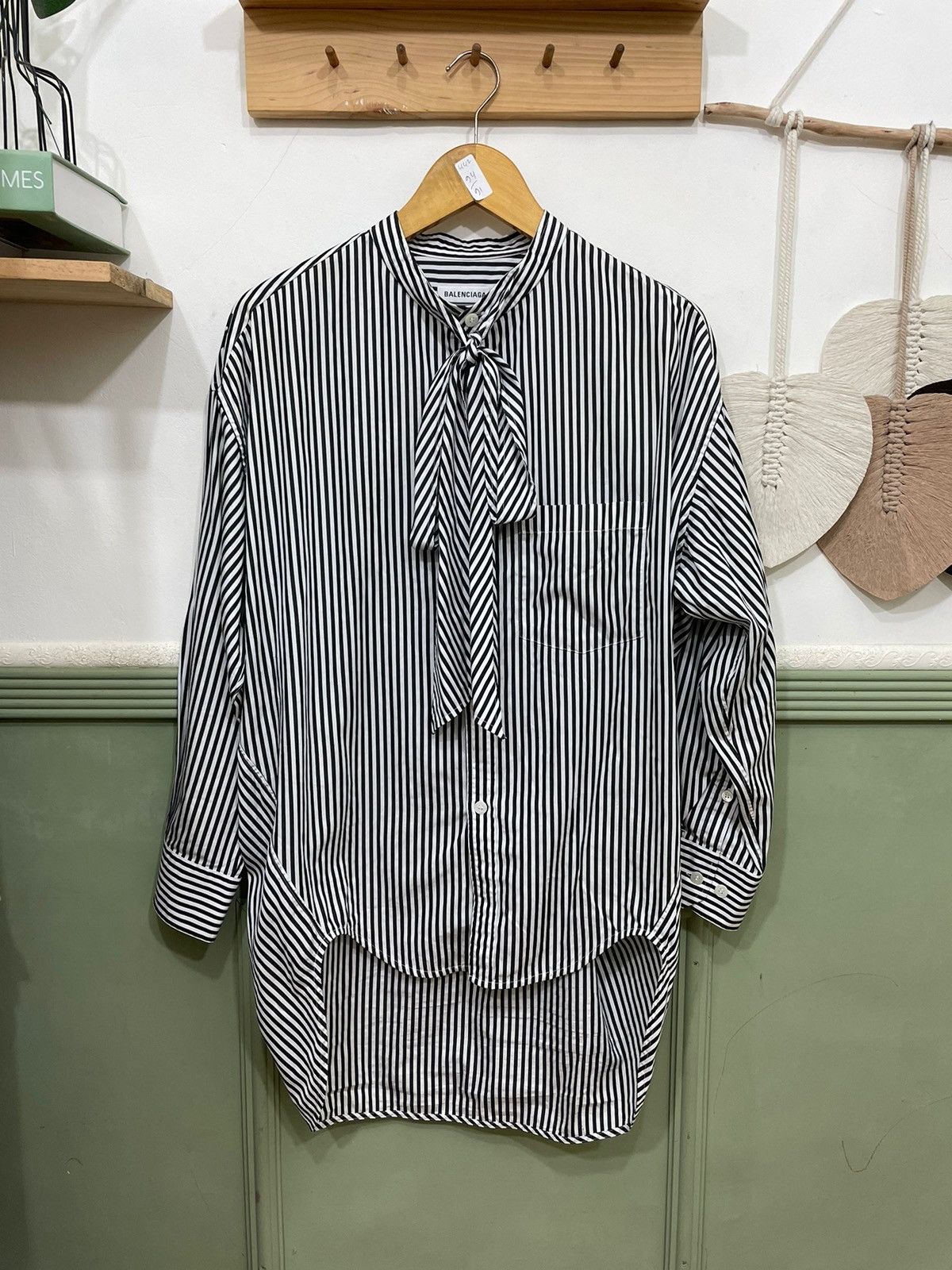 Balenciaga Free Ship Balenciaga Striped Shirt Size M / US 6-8 / IT 42-44 - 2 Thumbnail
