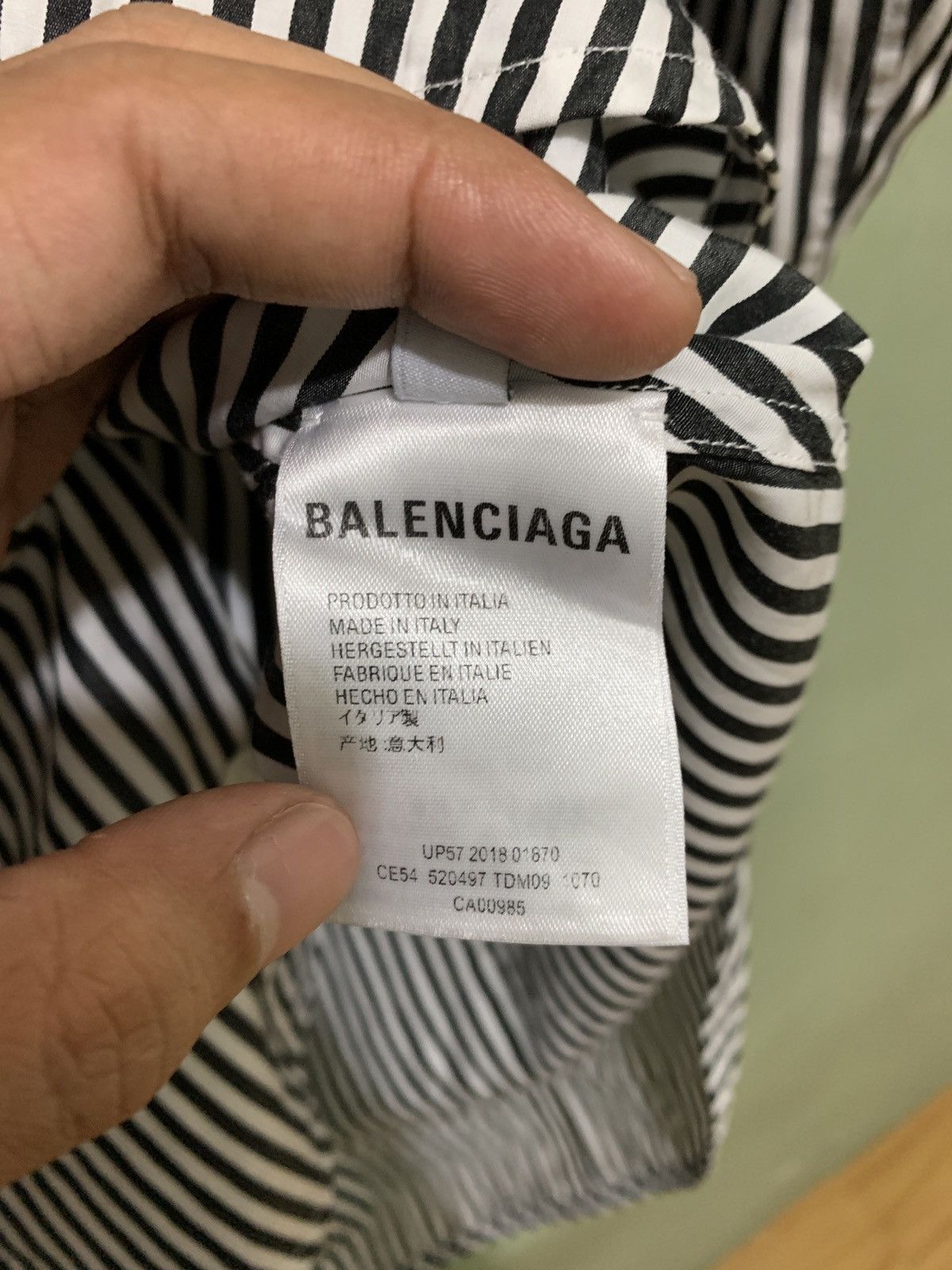 Balenciaga Free Ship Balenciaga Striped Shirt Size M / US 6-8 / IT 42-44 - 5 Thumbnail