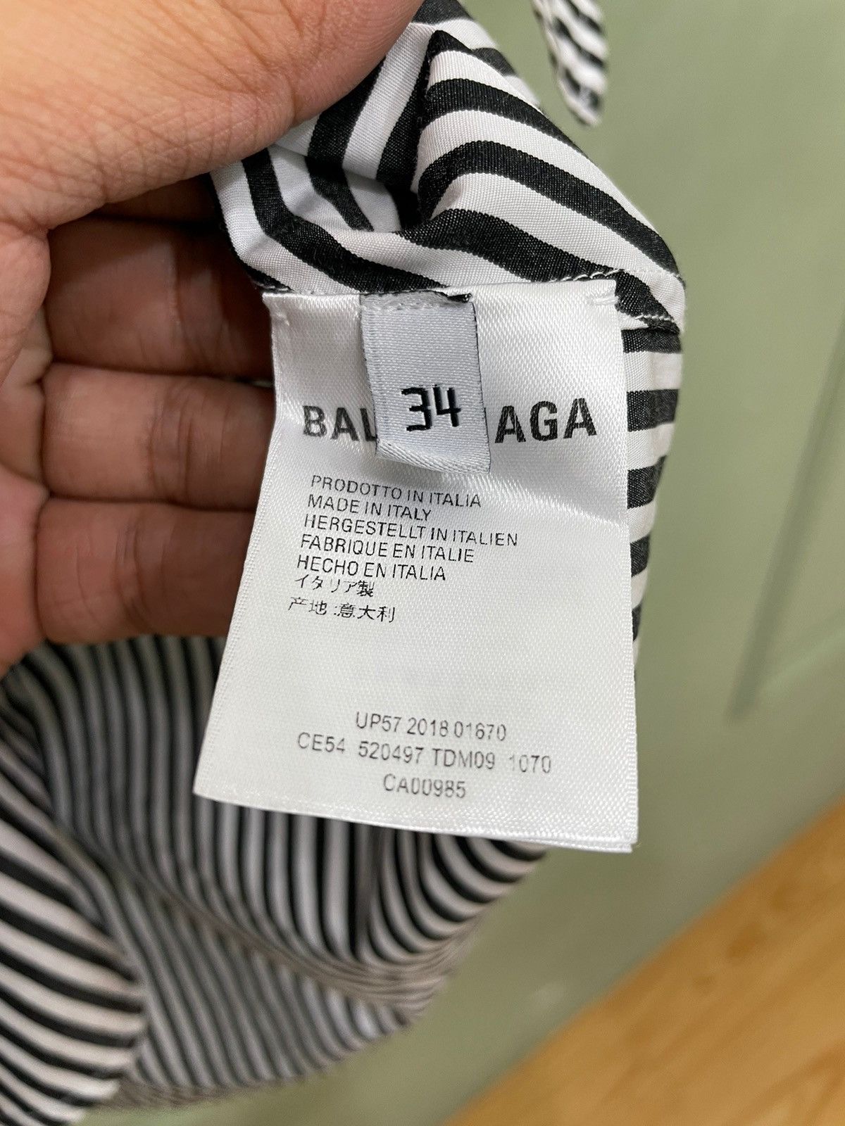 Balenciaga Free Ship Balenciaga Striped Shirt Size M / US 6-8 / IT 42-44 - 4 Thumbnail