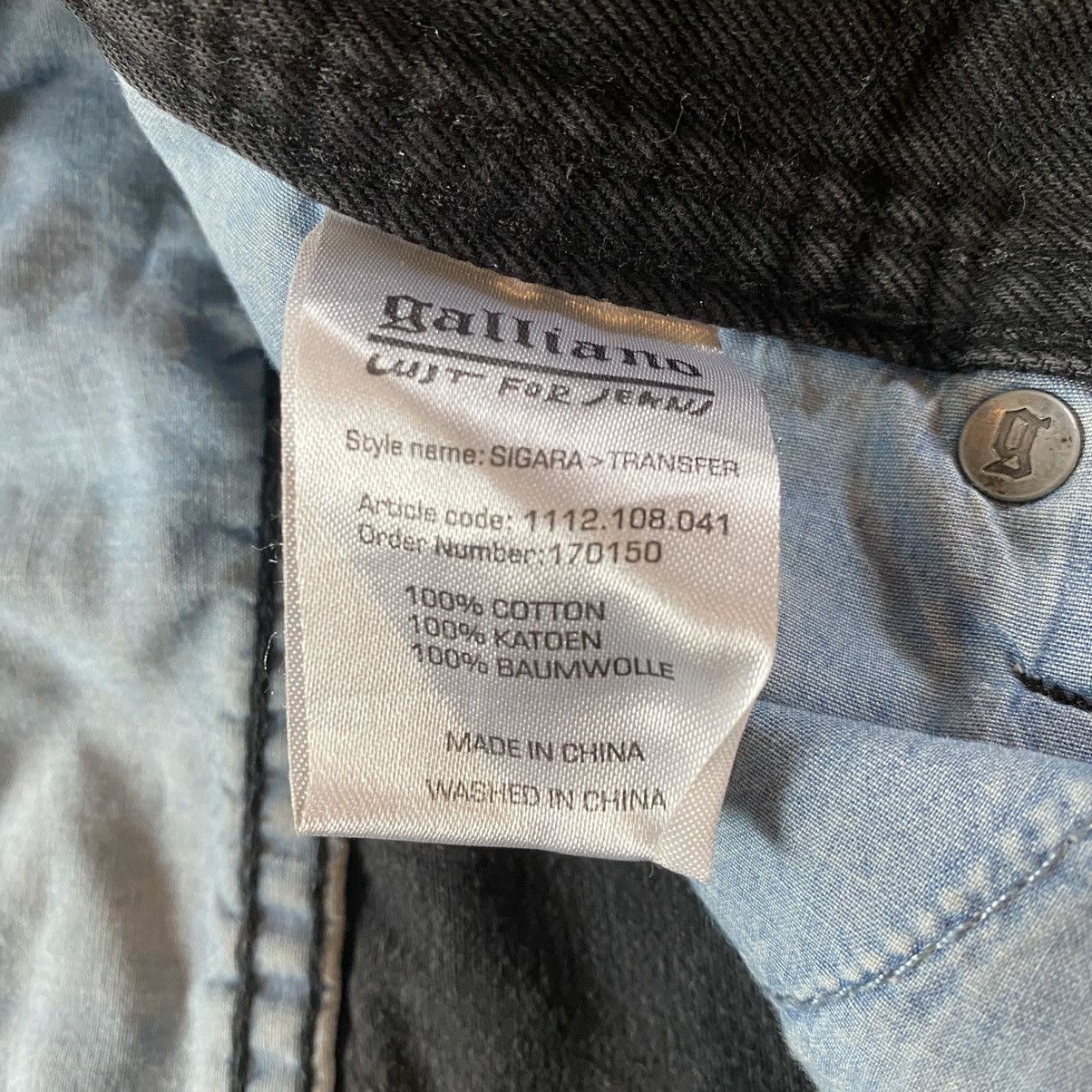 John Galliano John Galliano Sigara Faded Black Denim Size 30x30 Size US 30 / EU 46 - 5 Thumbnail