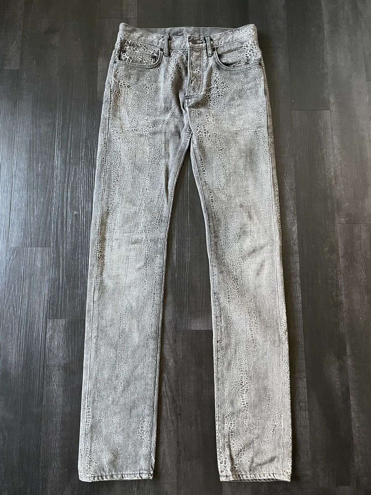 Dior × Hedi Slimane Dior Homme SS05 'Batik' Spiderweb Denim Jeans