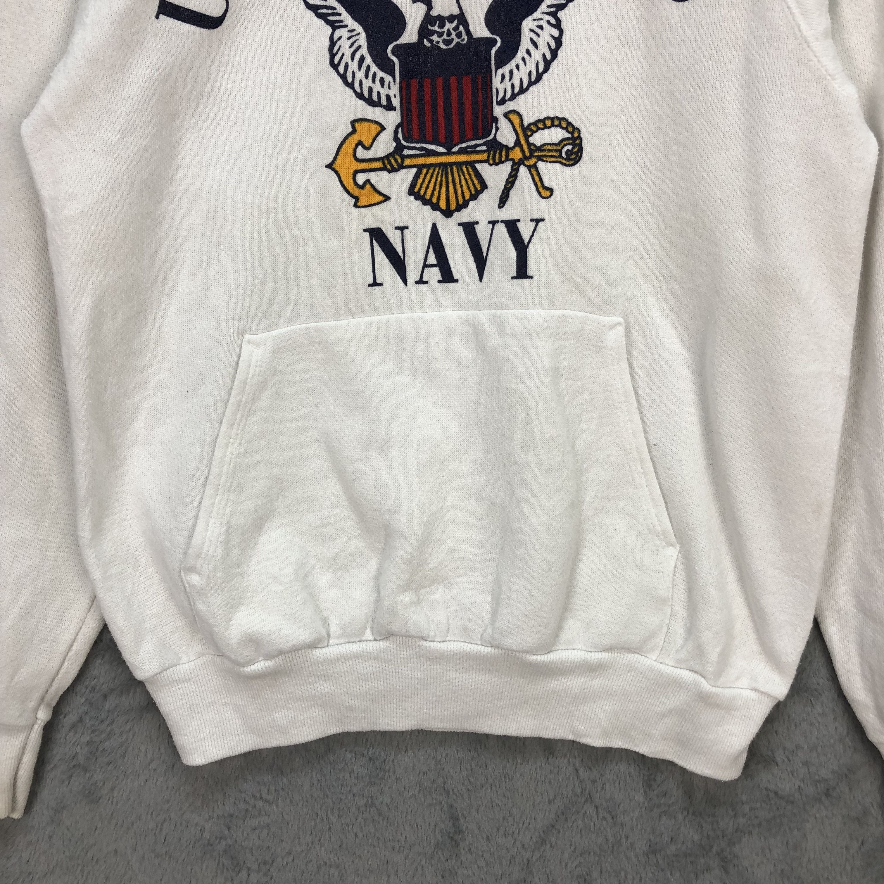 Hanes Vintage Hanes United States Navy Big Logo Hoodies #5574-198 Size US S / EU 44-46 / 1 - 4 Thumbnail