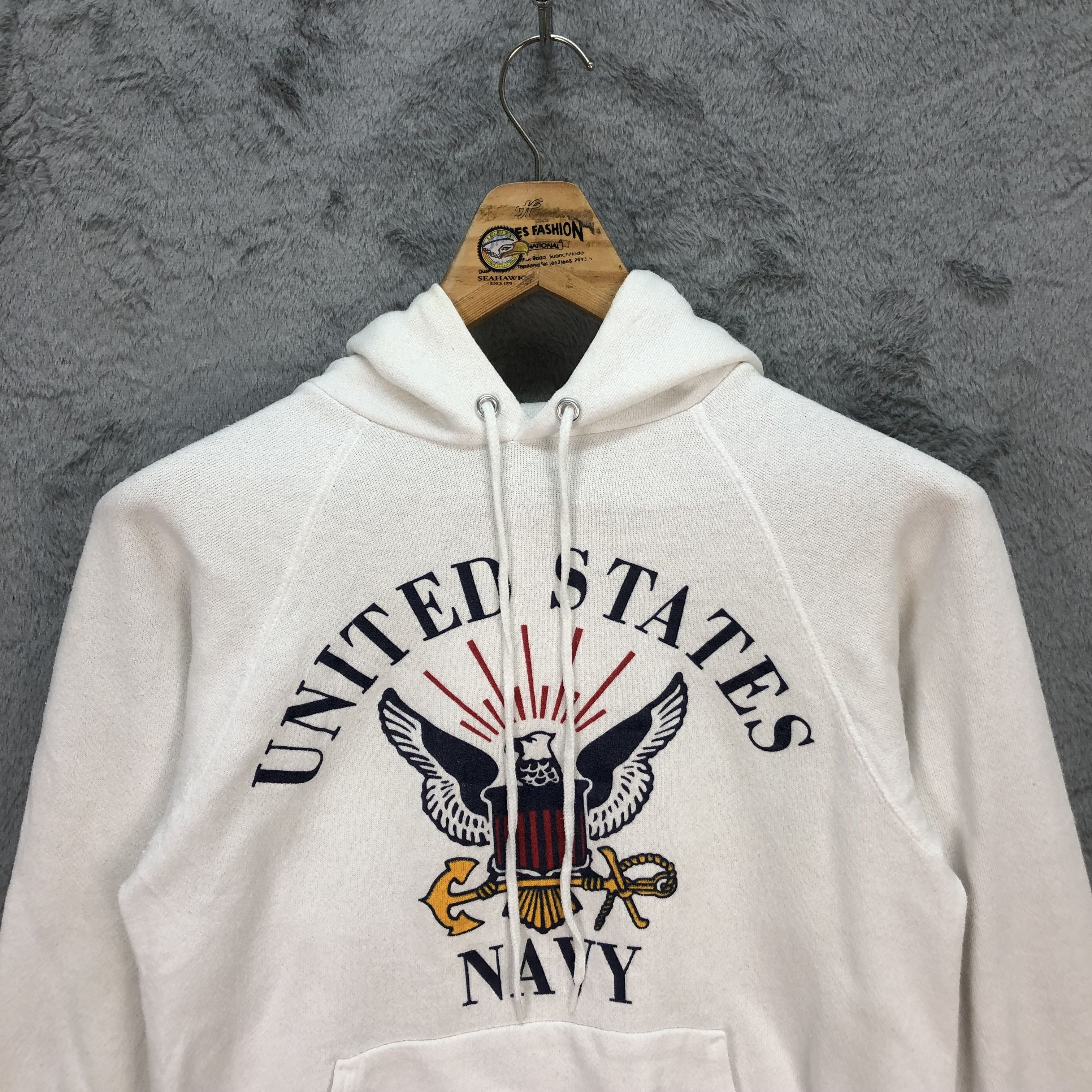 Hanes Vintage Hanes United States Navy Big Logo Hoodies #5574-198 Size US S / EU 44-46 / 1 - 2 Thumbnail