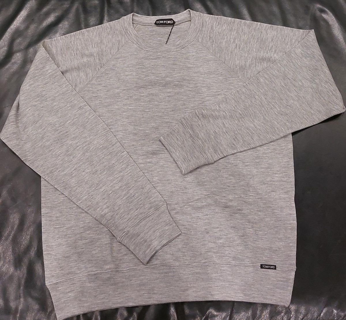 Garment Dyed Knitted Sweatshirt in Grey