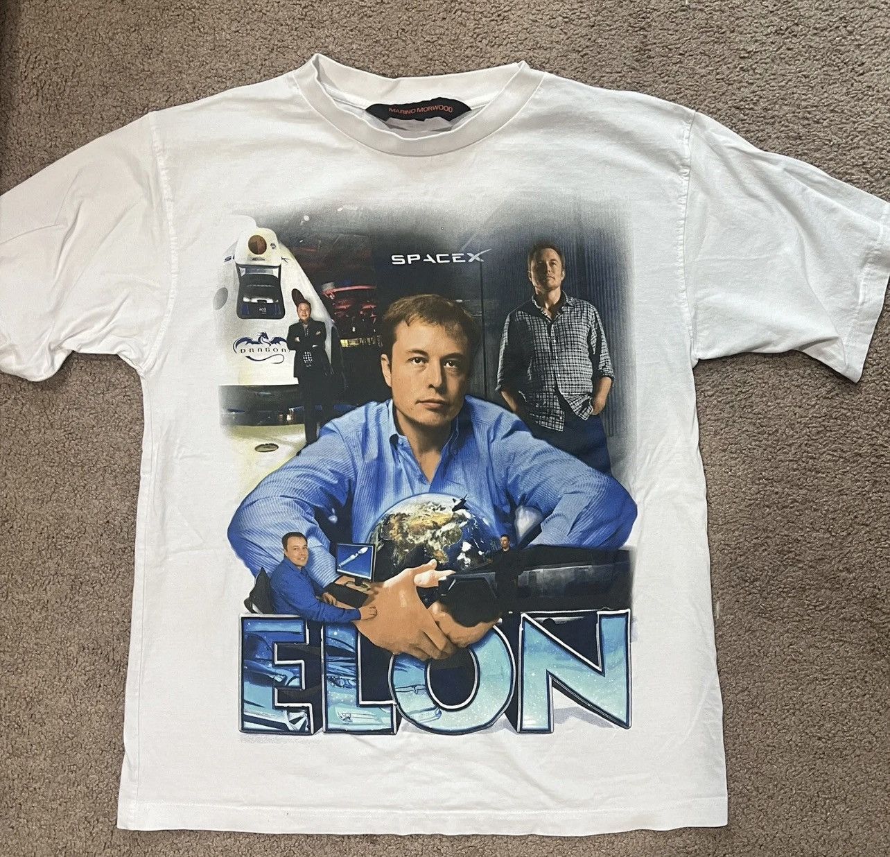 Marino Morwood × Rap Tees Marino Morwood Elon Musk Tee Size US L / EU 52-54 / 3 - 1 Thumbnail